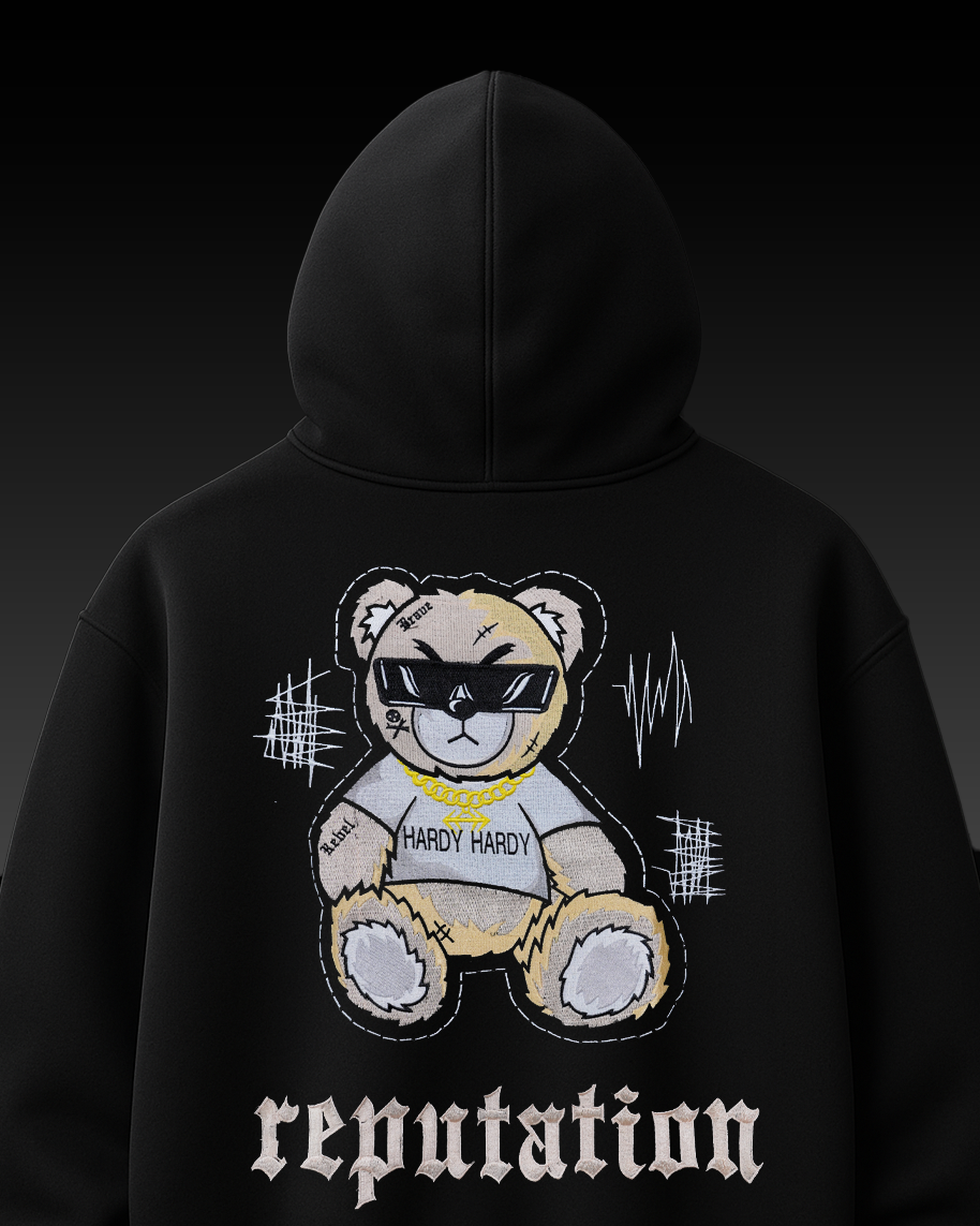 HARDY BEAR EMBROIDERED OVER-SIZED HOODIE