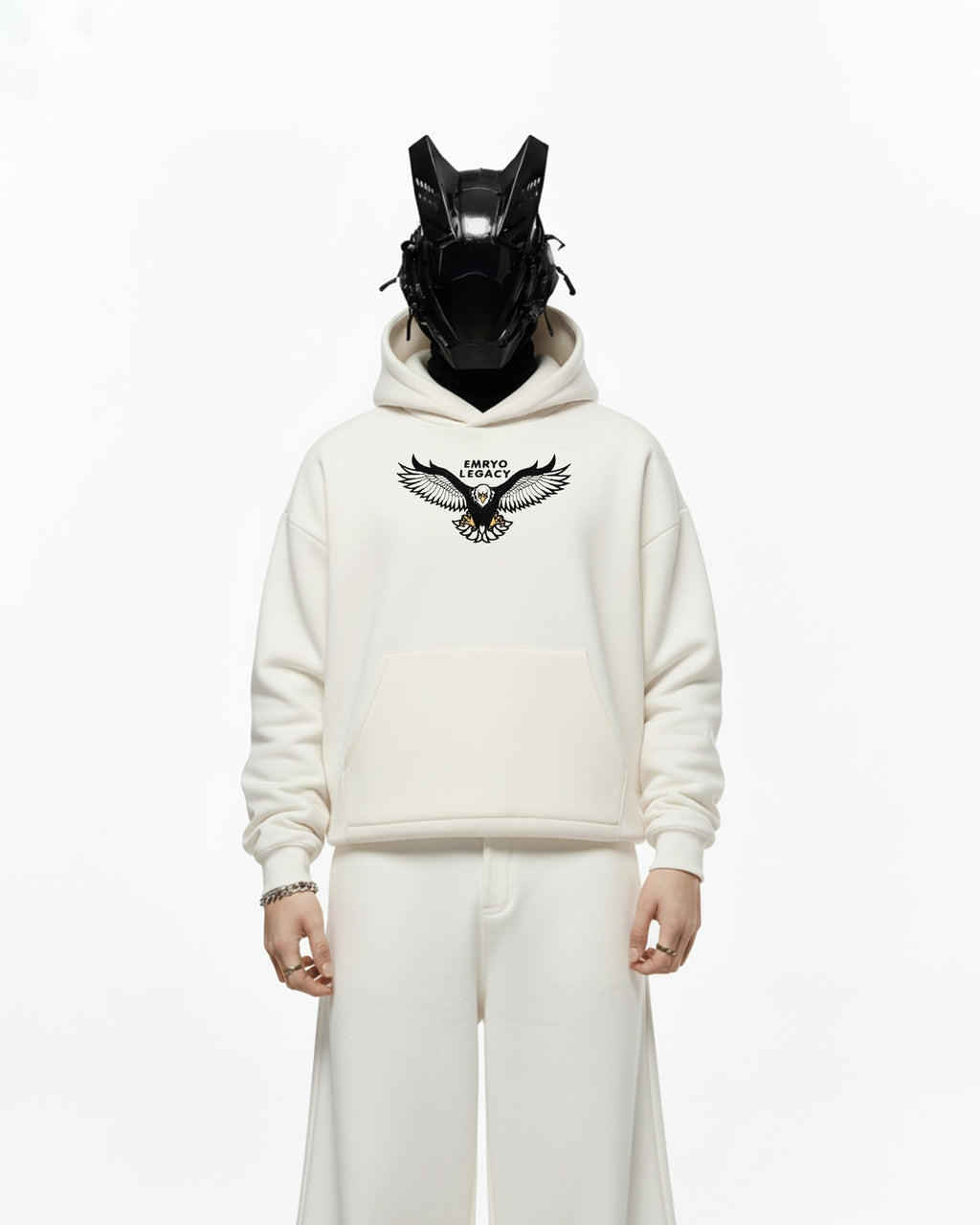 WILD EAGLE EMBROIDERED OVERSIZED HOODIE