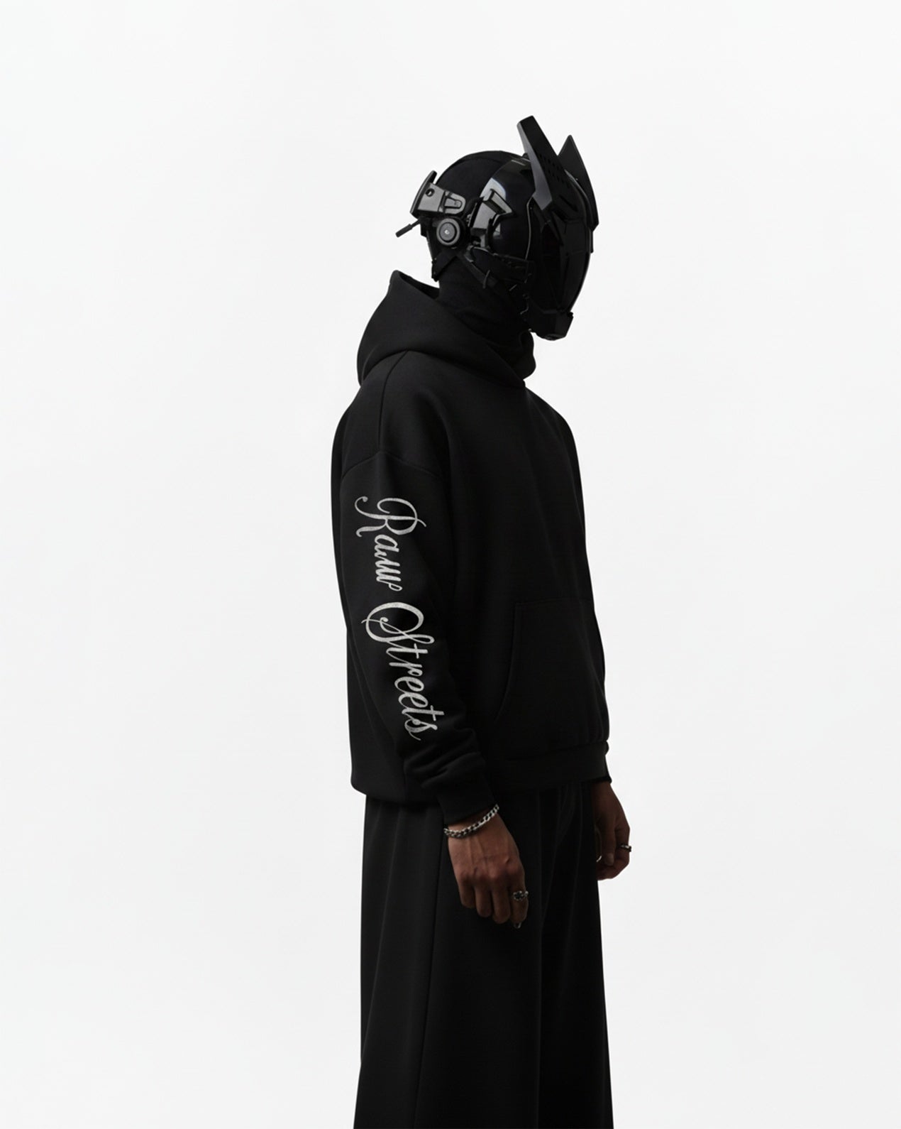 SMOKER EMBROIDERED APPLIQUE OVER-SIZED HOODIE