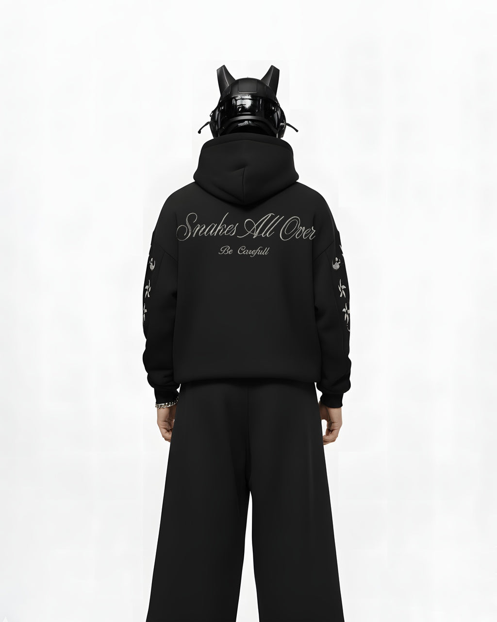 COBRA EMBROIDERED OVER-SIZED HOODIE