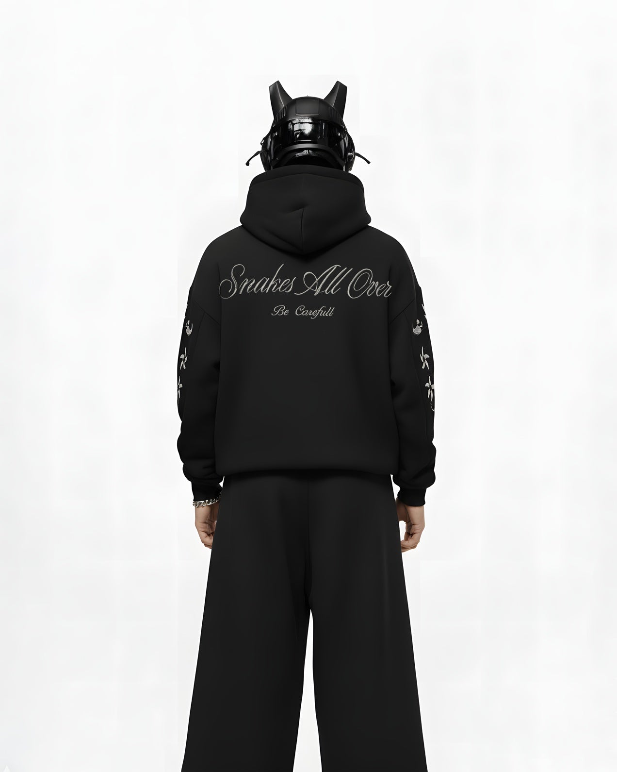 COBRA EMBROIDERED OVER-SIZED HOODIE