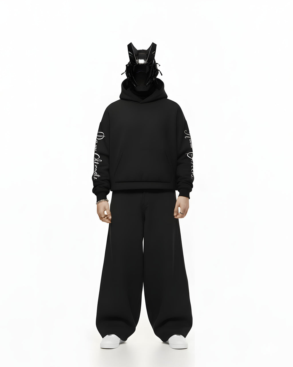 SMOKER EMBROIDERED APPLIQUE OVER-SIZED HOODIE