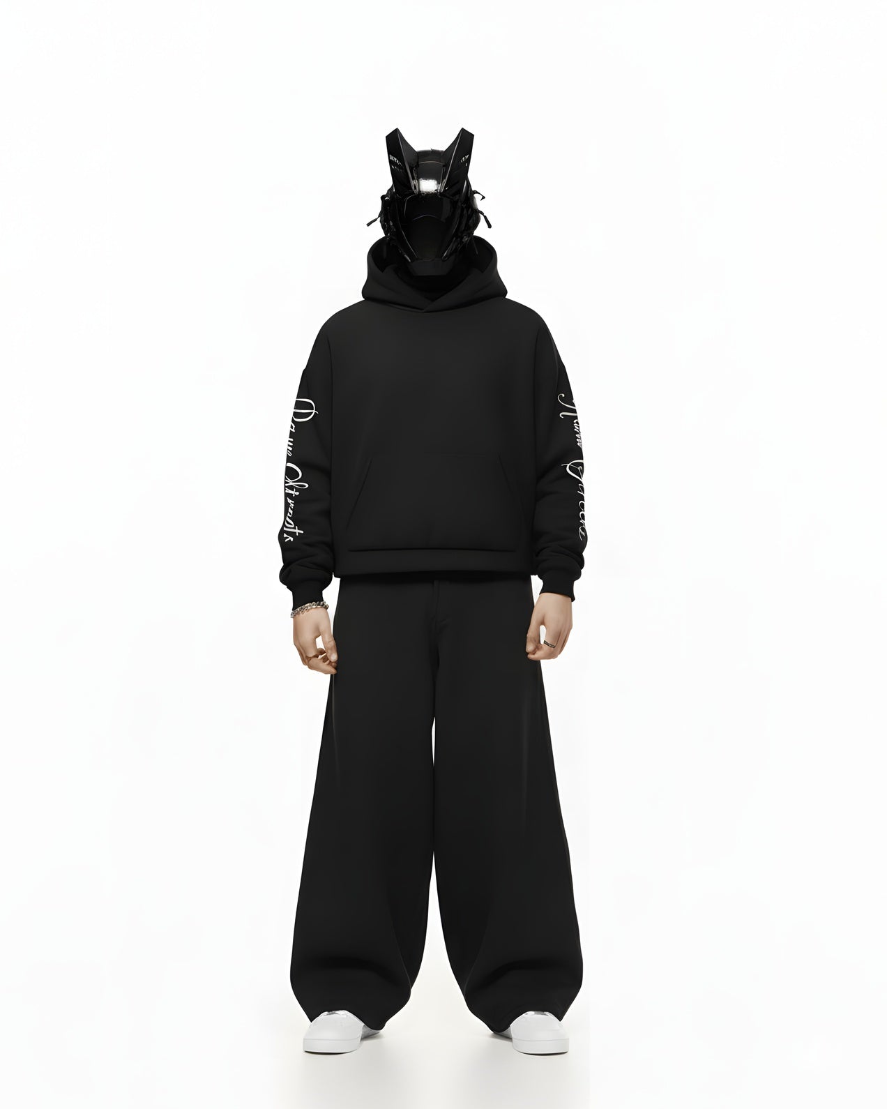 SMOKER EMBROIDERED APPLIQUE OVER-SIZED HOODIE