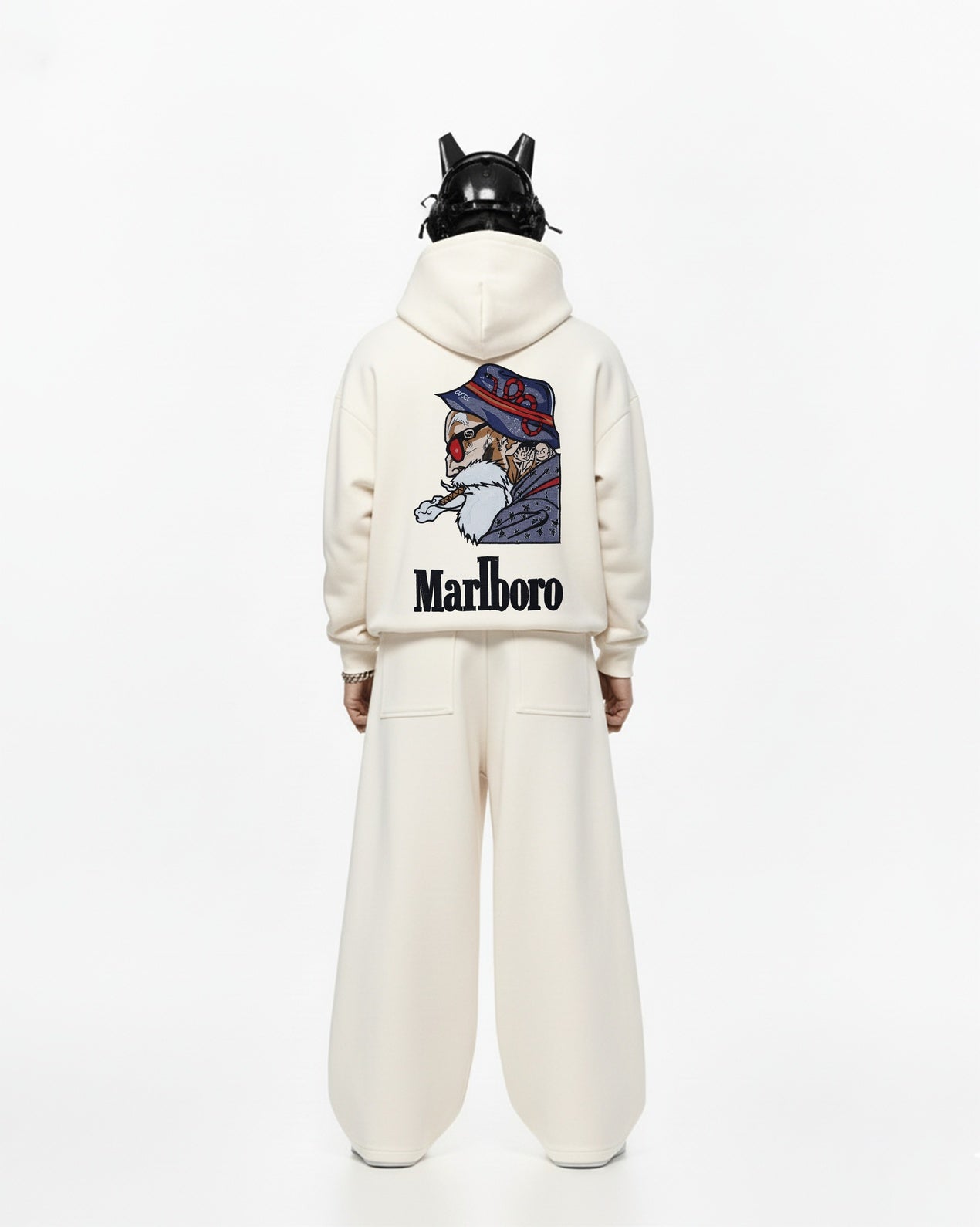 MARLBORO EMBROIDERED OVER-SIZED HOODIE