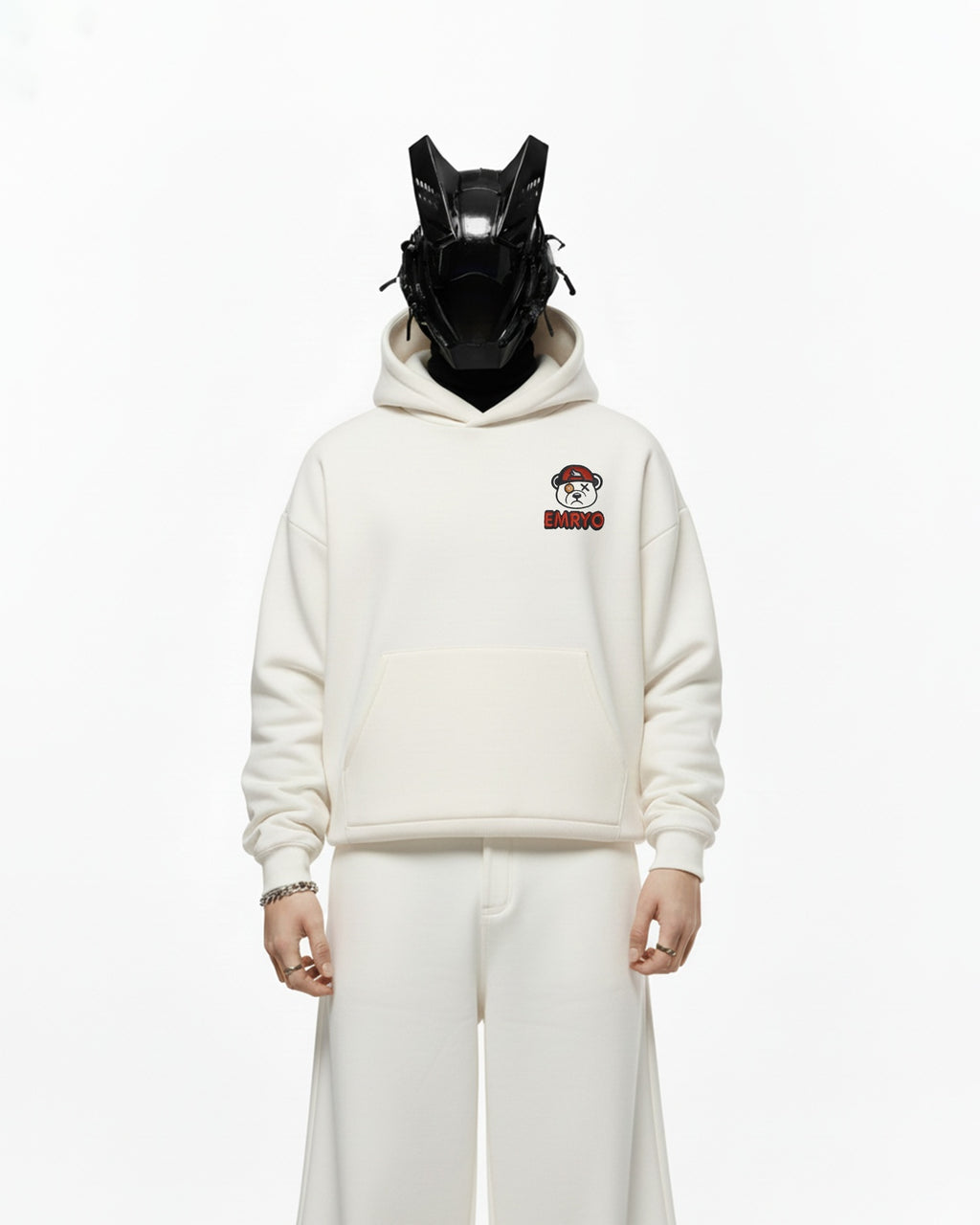 COOL BEAR EMBROIDERED OVERSIZED HOODIE