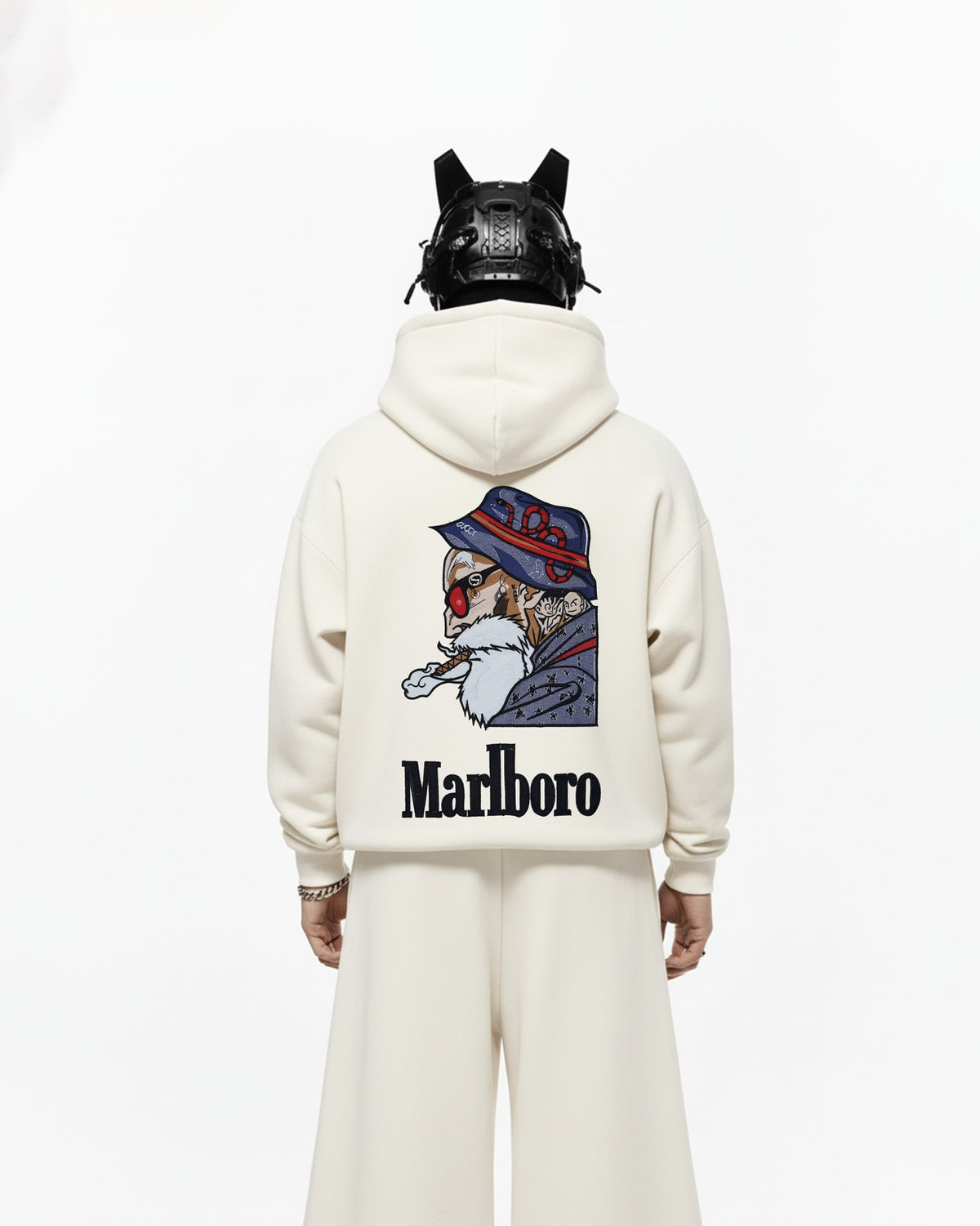 Marlboro Embroidery Oversized Hoodie
