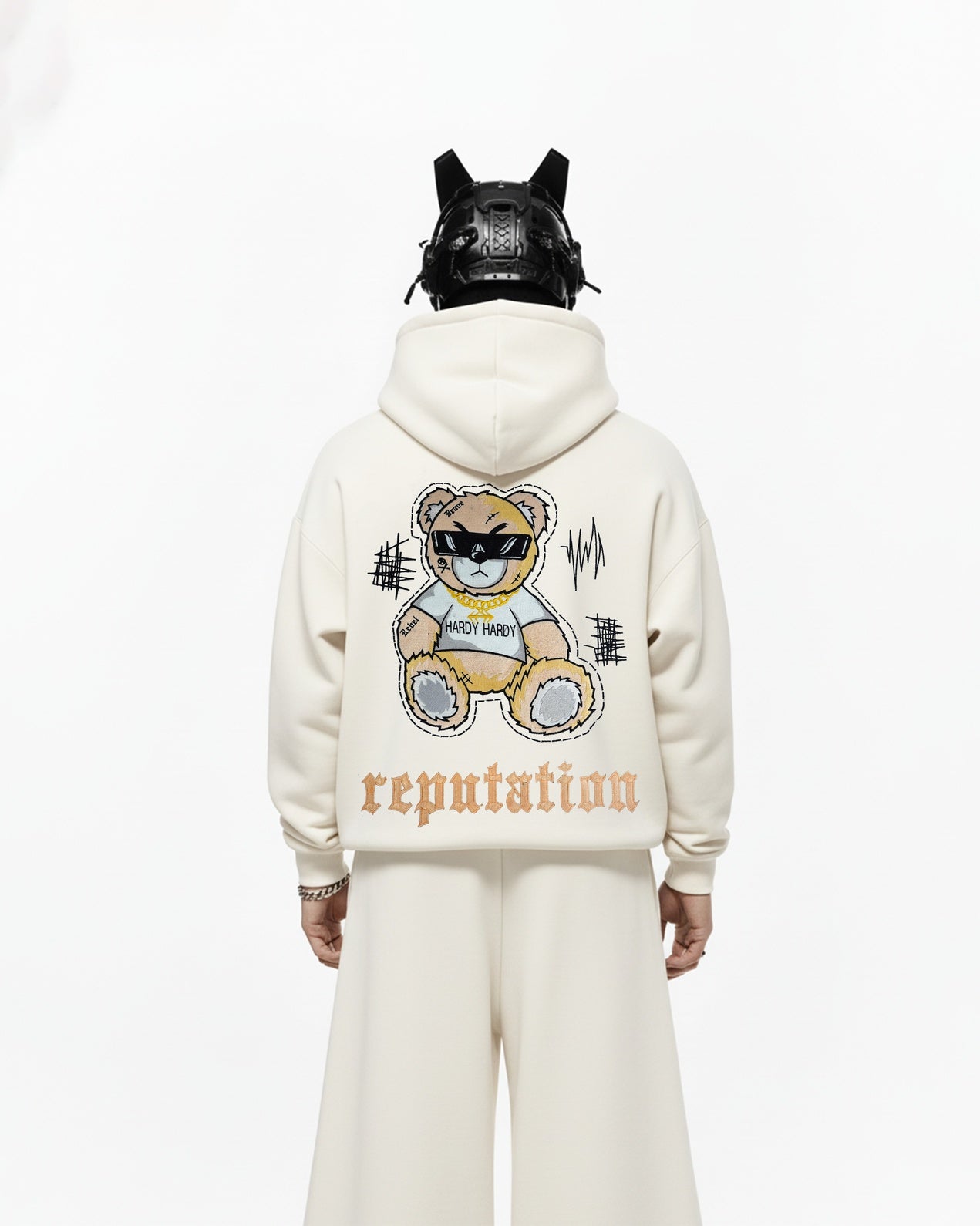 HARDY BEAR EMBROIDERED OVER-SIZED HOODIE