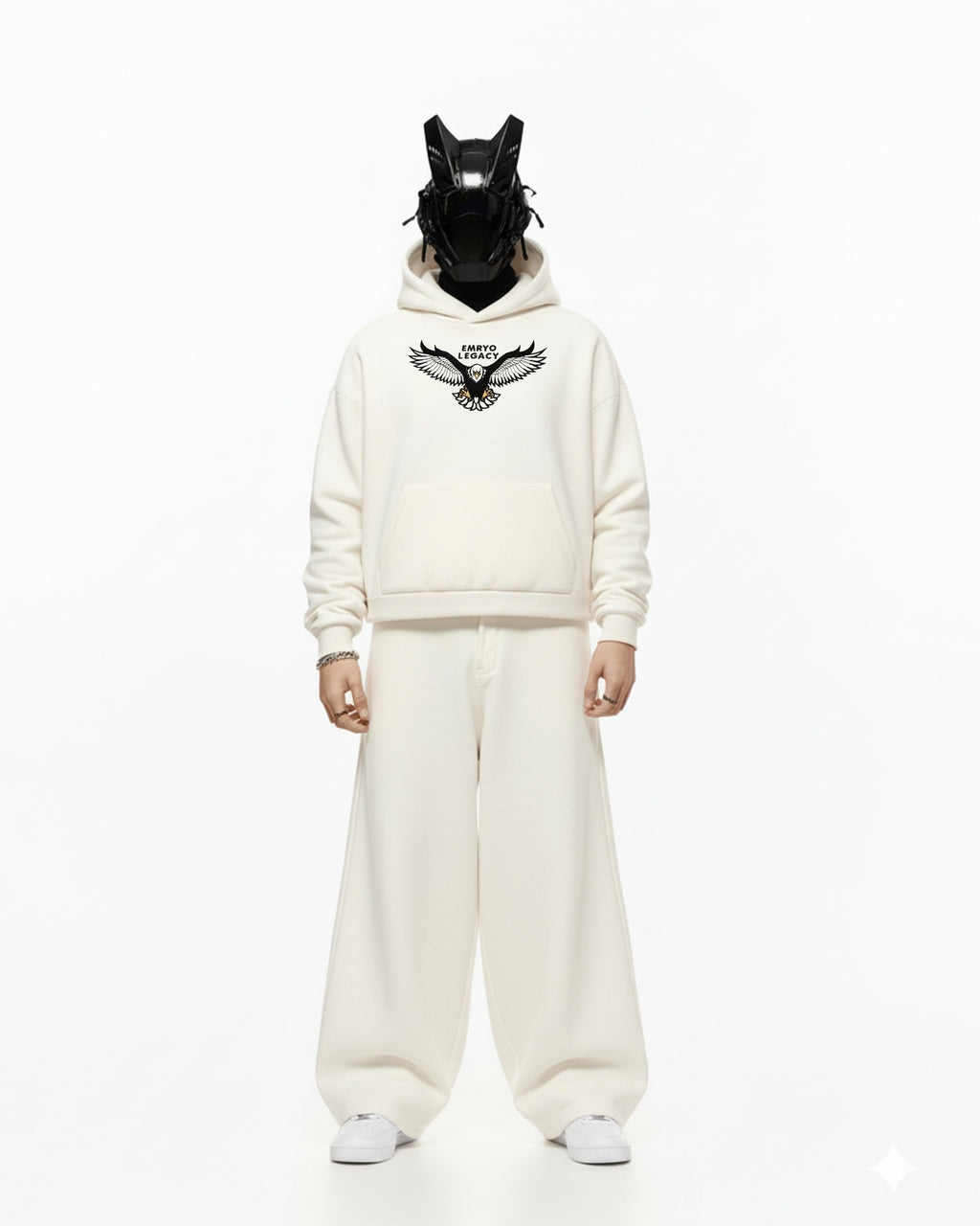 WILD EAGLE EMBROIDERED OVERSIZED HOODIE