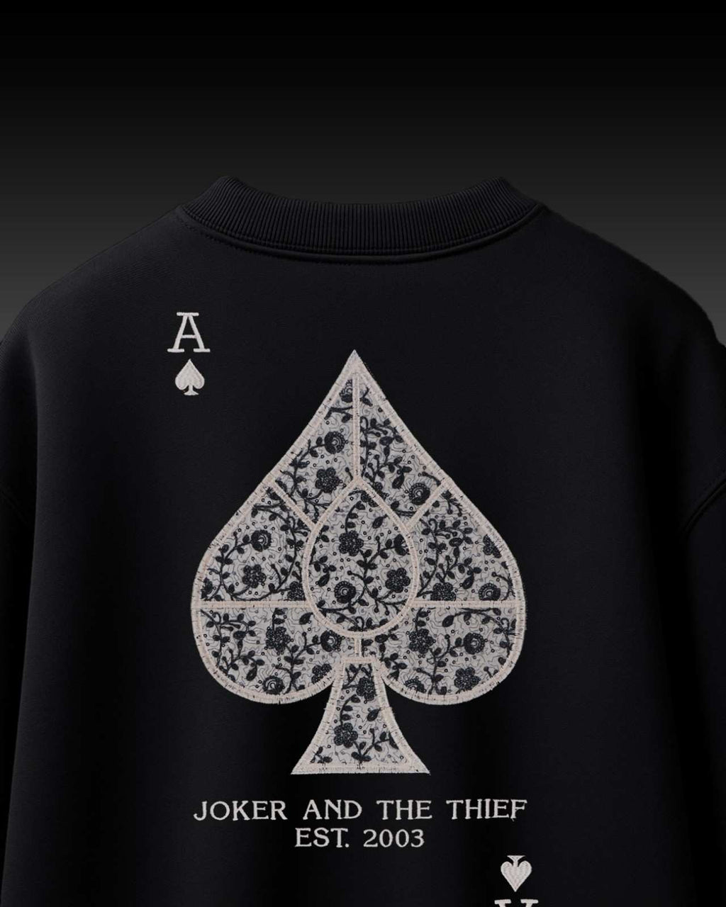 Royal Spade ♠️ EMBROIDERY OVER-SIZED T SHIRT