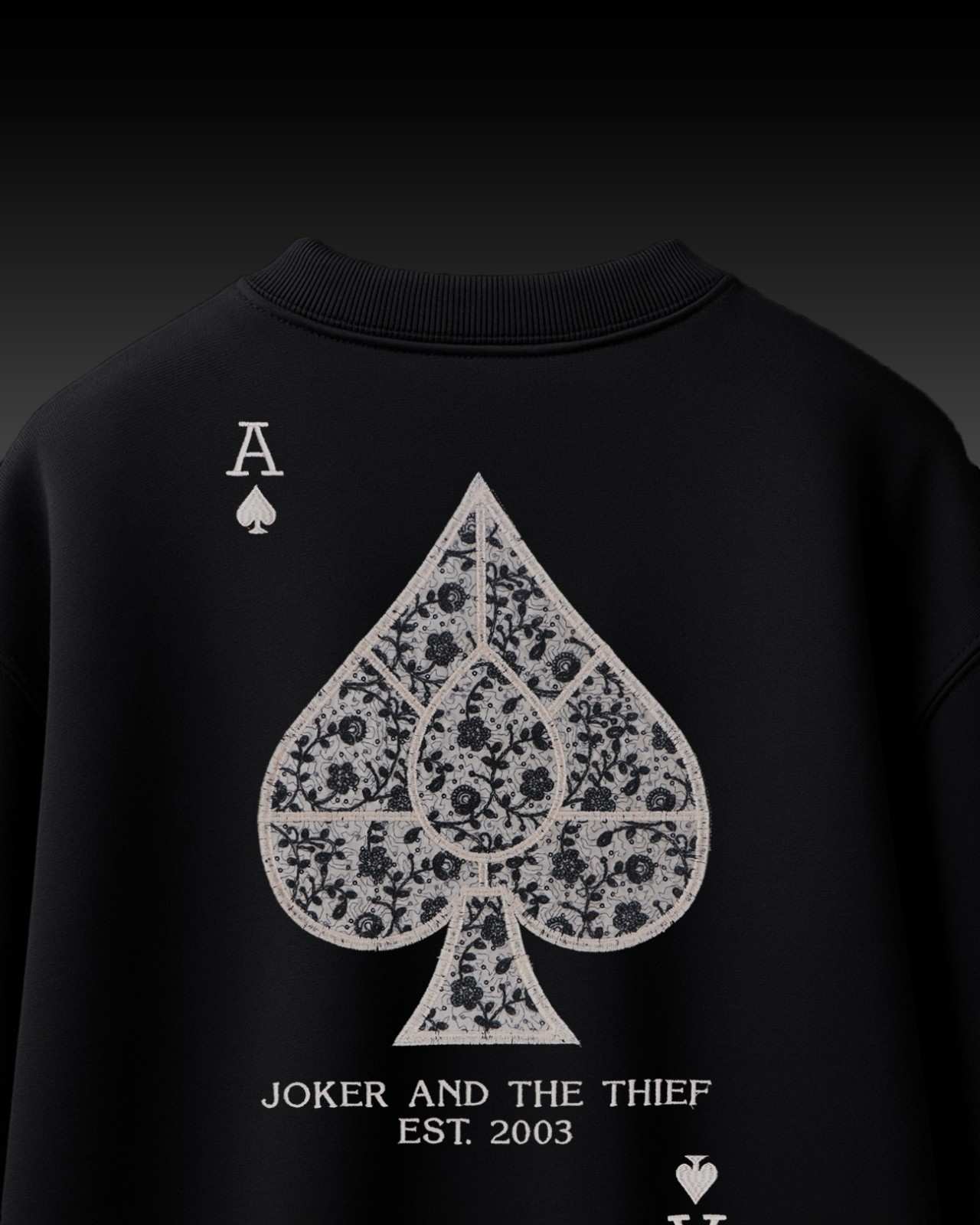 Royal Spade ♠️ EMBROIDERY OVER-SIZED T SHIRT