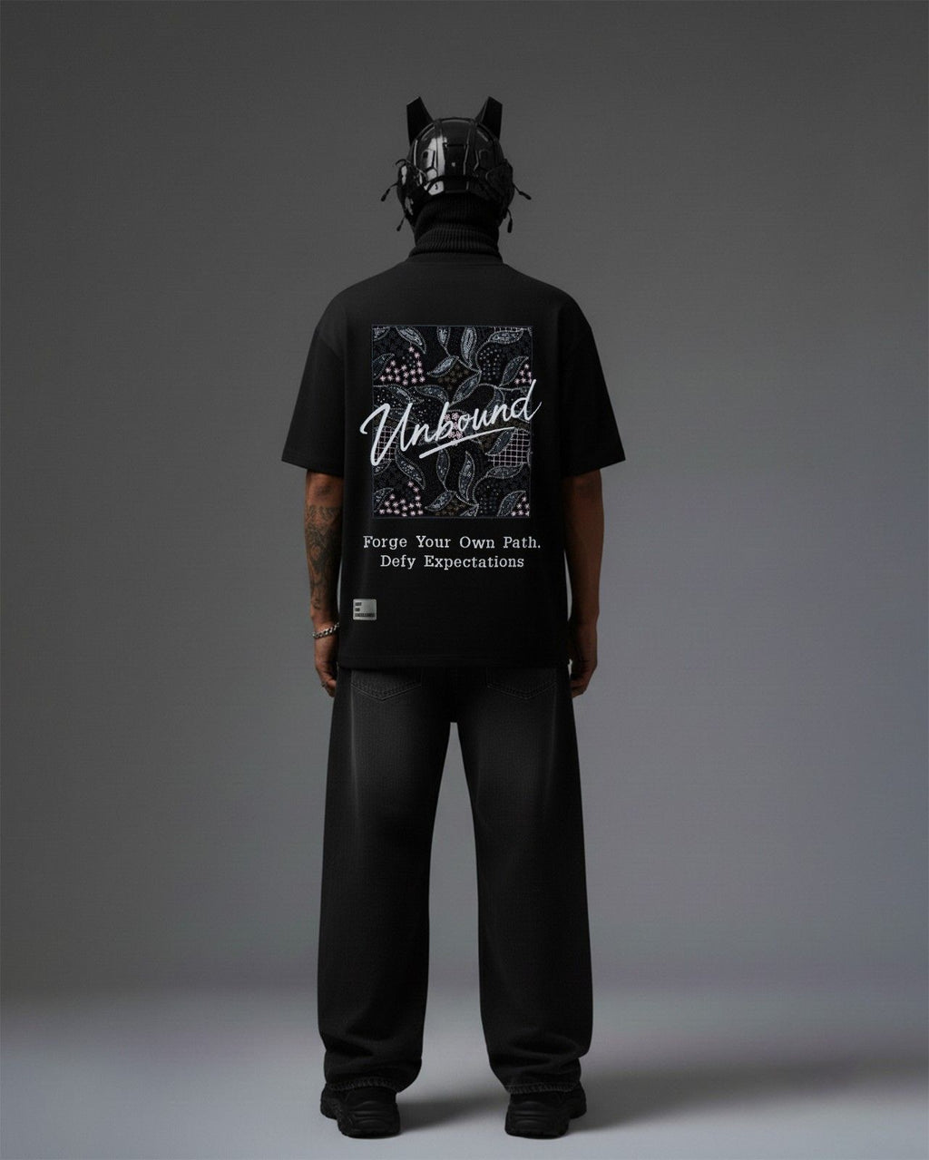 UNBOUND Appliqué Embroidery Oversized T-Shirt