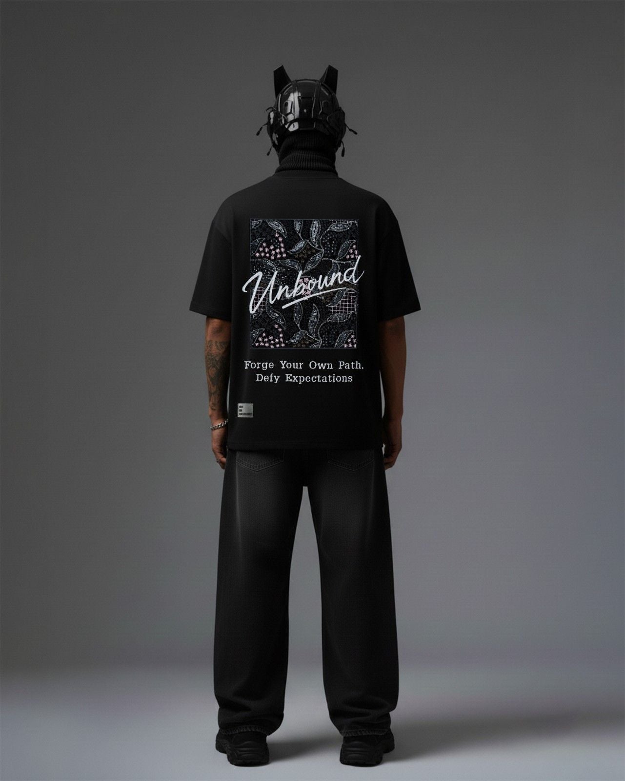 UNBOUND Appliqué Embroidery Oversized T-Shirt