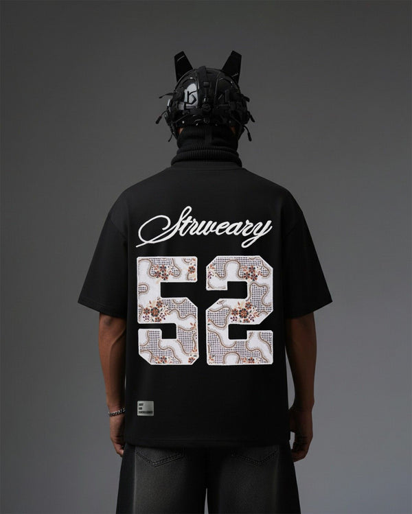 52 Applique Embroidery Over-Sized T Shirt