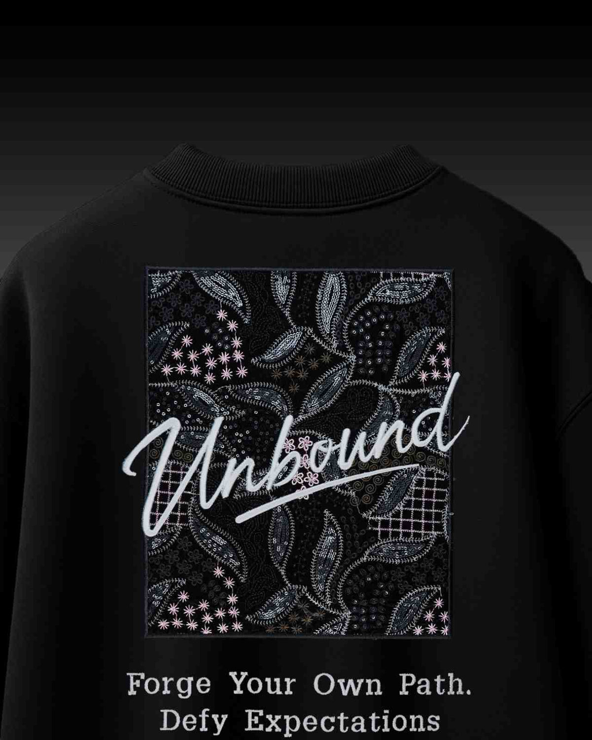 UNBOUND Appliqué Embroidery Oversized T-Shirt