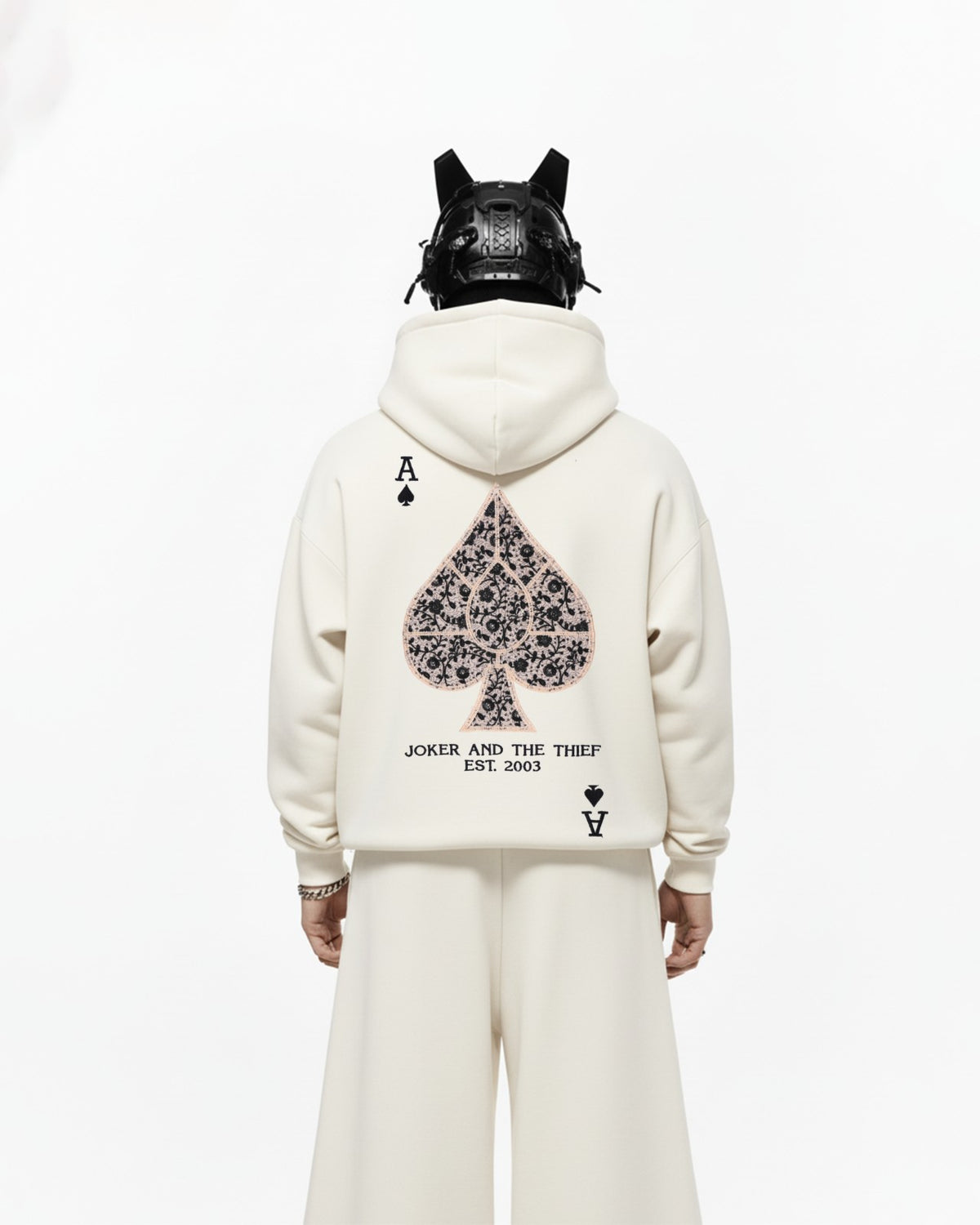 Royal Spade Applique Embroidery Oversized Hoodie