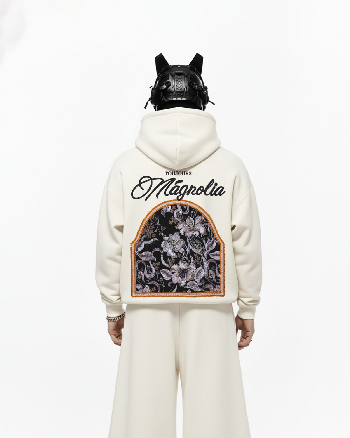 Mangolia Imported Applique Embroidery Oversized Hoodie
