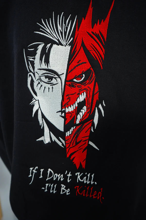 EREN YEAGER EMBROIDERY SWEATSHIRT