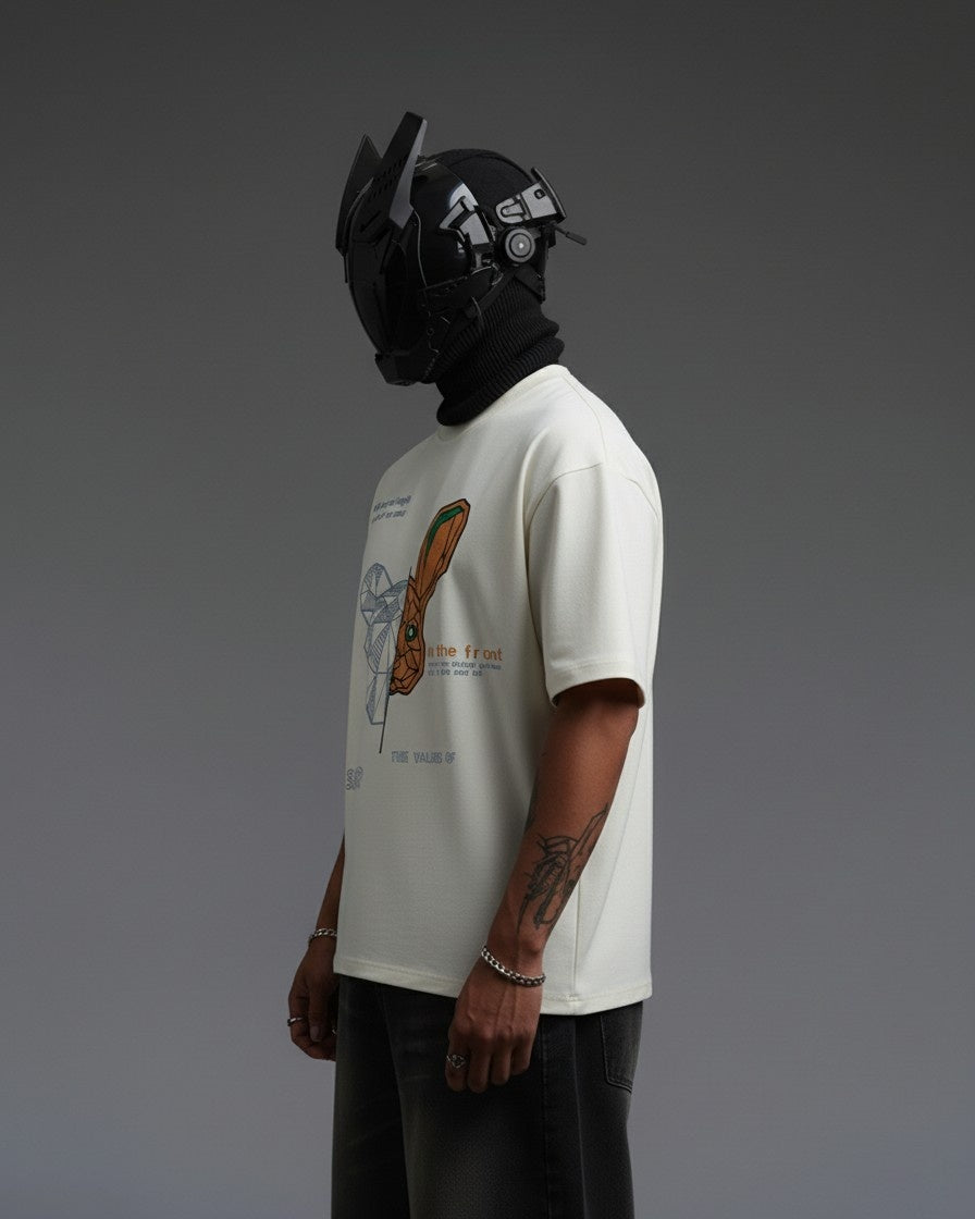 SENIOR TEDDY EMBROIDERY OVER-SIZED T SHIRT