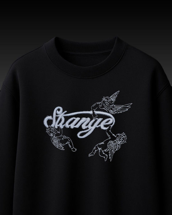Strange Angels Embroidery Over-Sized T Shirt