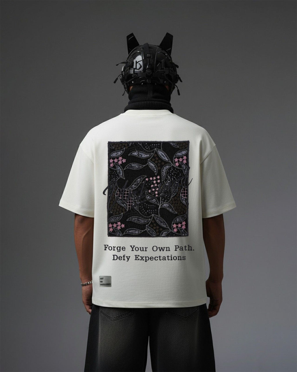 UNBOUND Appliqué Embroidery Oversized T-Shirt