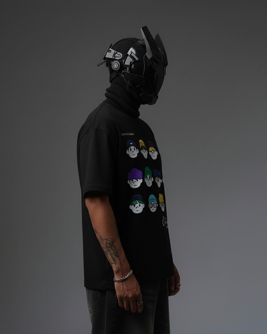 CITY BOY'S EMBROIDERY OVER-SIZED T SHIRT