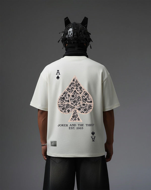 Royal Spade ♠️ EMBROIDERY OVER-SIZED T SHIRT