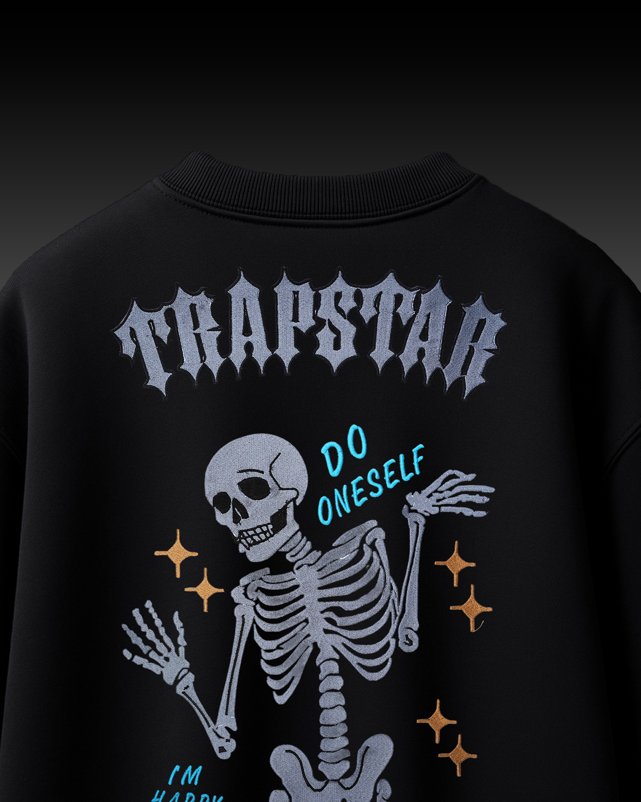 TRAPSTAR SKELETON EMBROIDERY OVER-SIZED T SHIRT