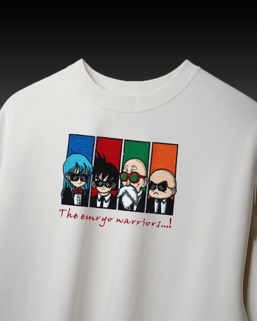 EMRYO WARRIORS EMBROIDERY OVER-SIZED T SHIRT