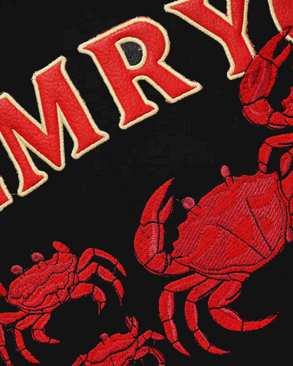 CRAB EMBROIDERED OVERSIZED HOODIE