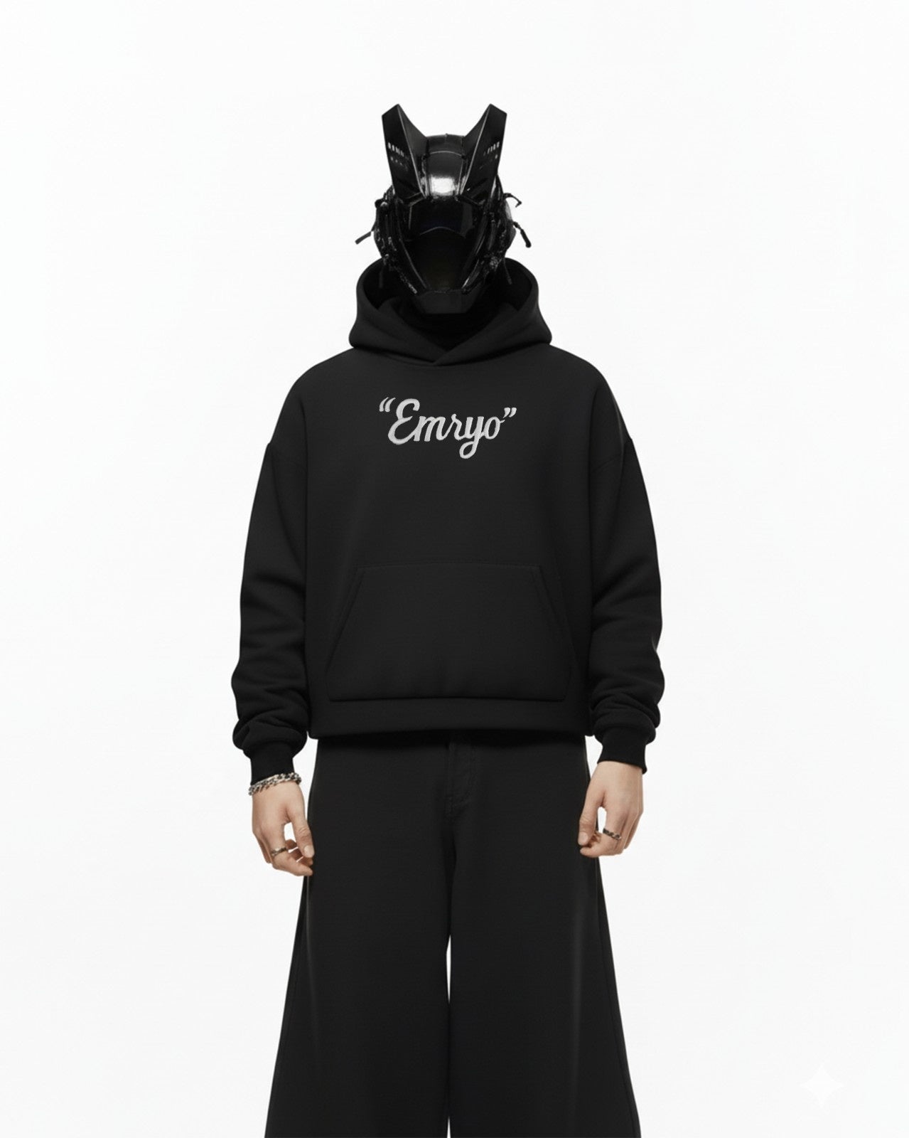 EMRYO 3D PUFF EMBROIDERED OVERSIZED HOODIE