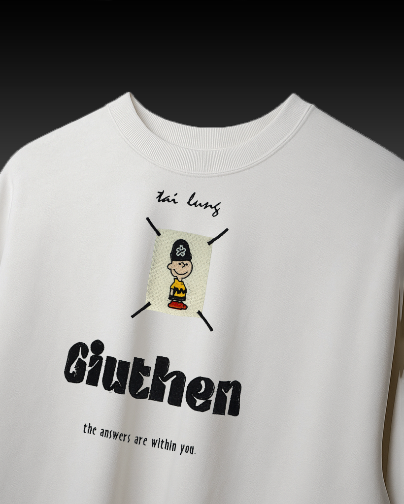 GIUTHEN EMBROIDERY OVER-SIZED T SHIRT