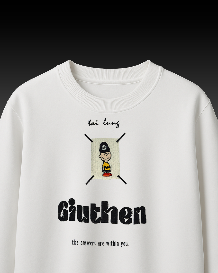 GIUTHEN EMBROIDERY OVER-SIZED T SHIRT