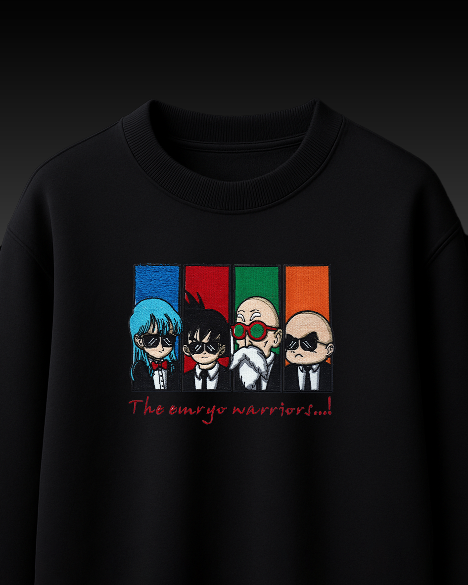 EMRYO WARRIORS EMBROIDERY OVER-SIZED T SHIRT