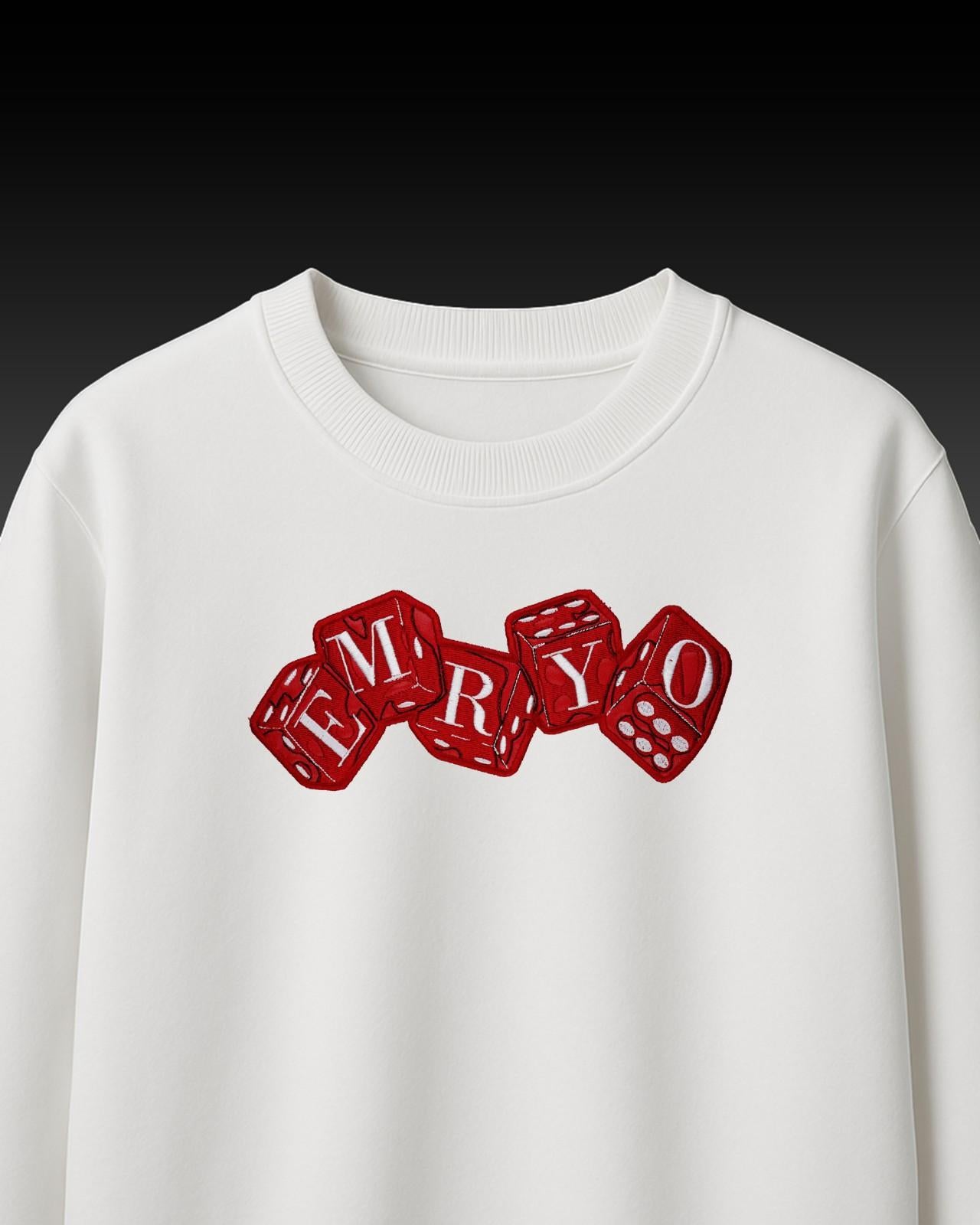 Dice Premium Leather Embroidery Over-Sized T Shirt