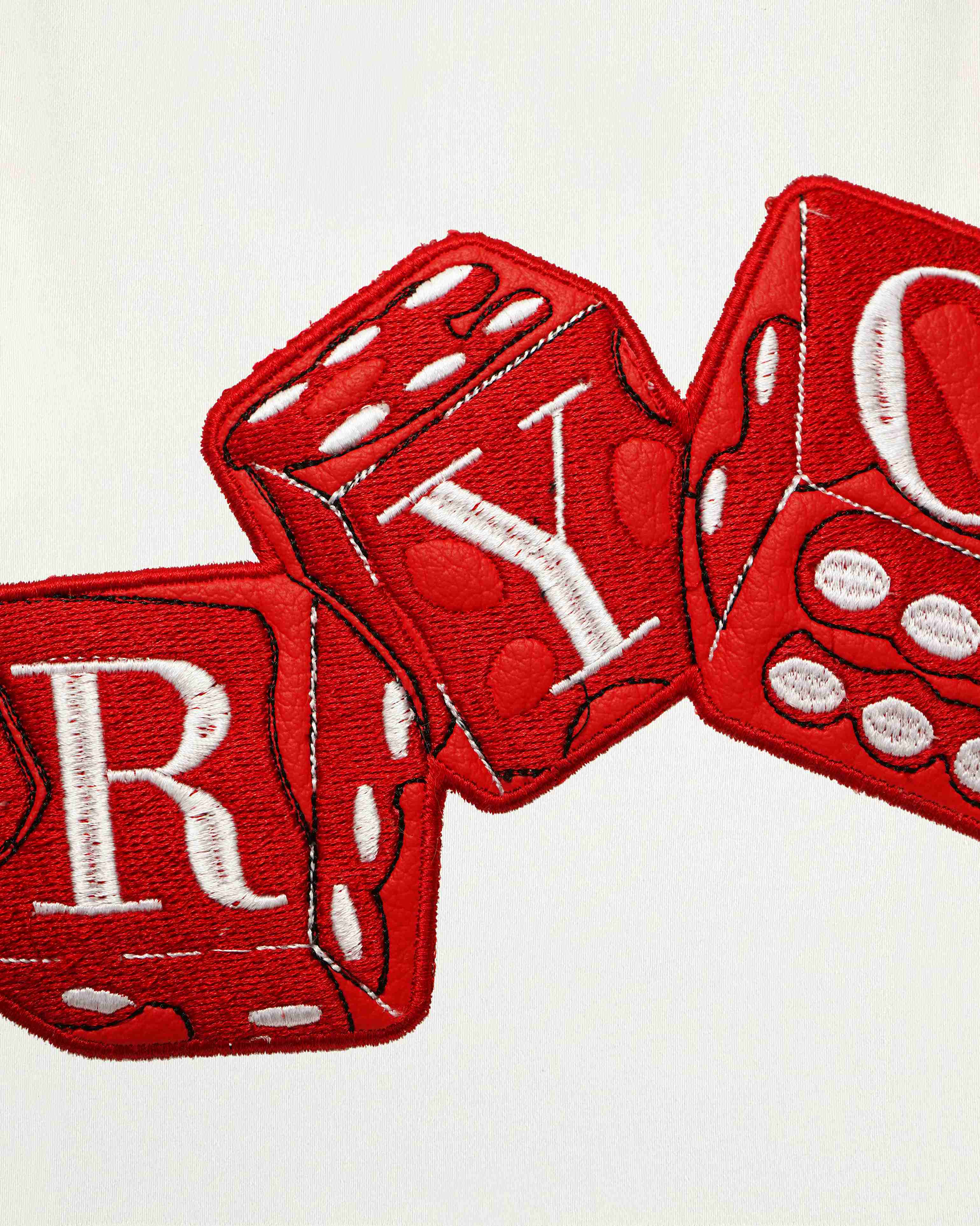 DICE APPLIQUE EMBROIDERED OVER-SIZED HOODIE