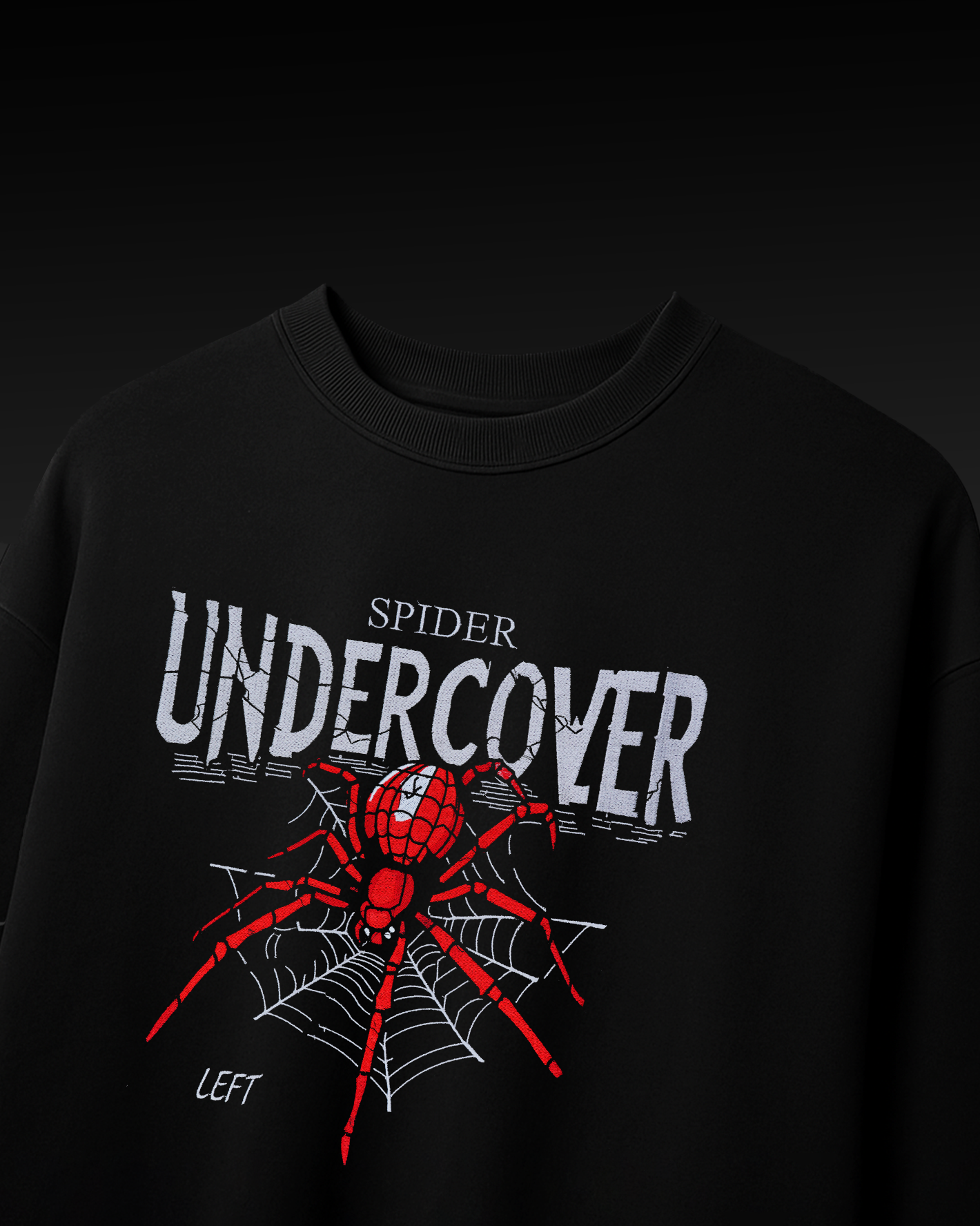 SPIDER UNDERCOVER EMBROIDERY OVER-SIZED T SHIRT