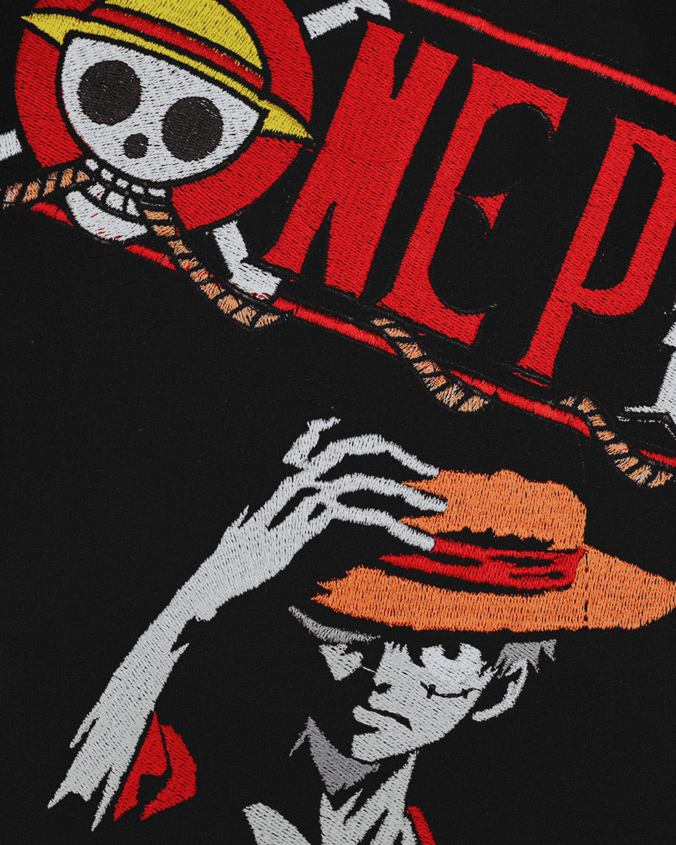 ONE-PIECE EMBROIDERY OVER-SIZED T SHIRT