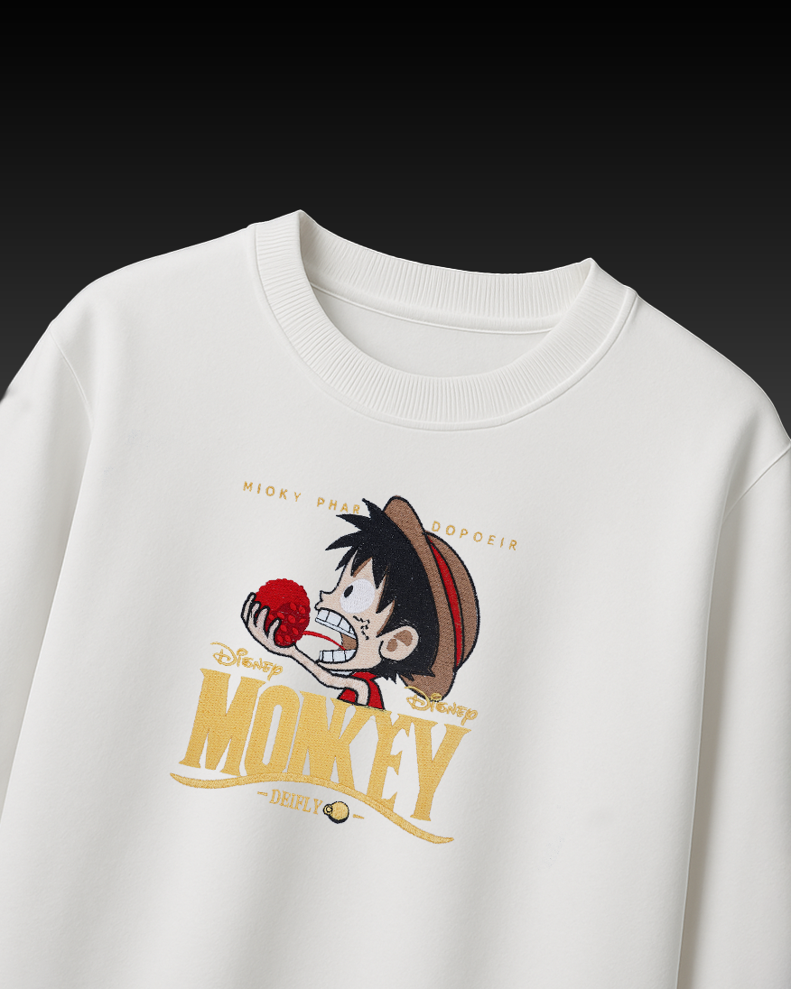 DISNEY LUFFY EMBROIDERY OVER-SIZED T SHIRT