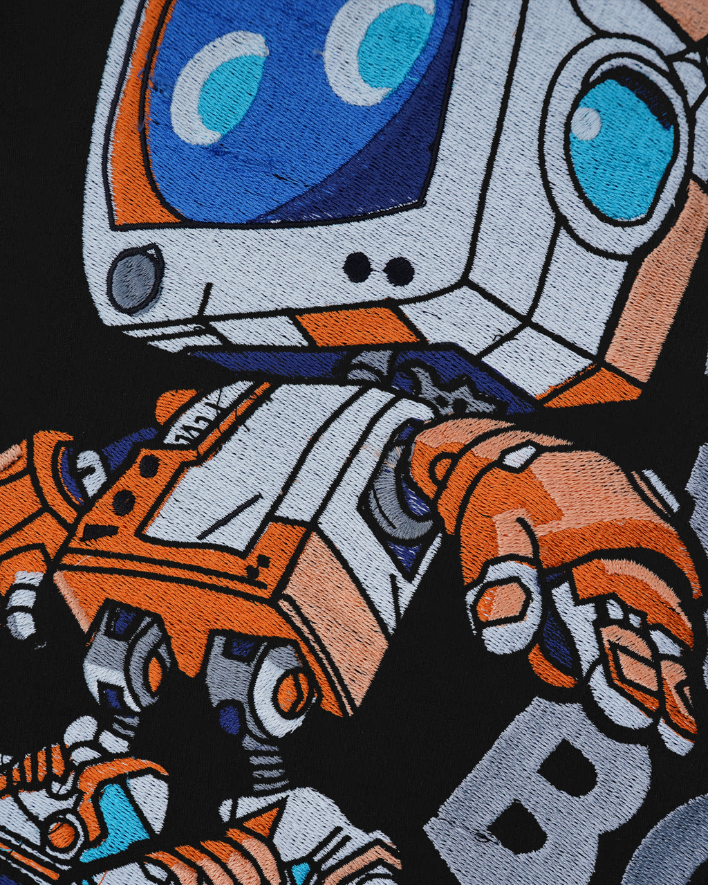 SKATER-BOT EMBROIDERY OVER-SIZED T SHIRT