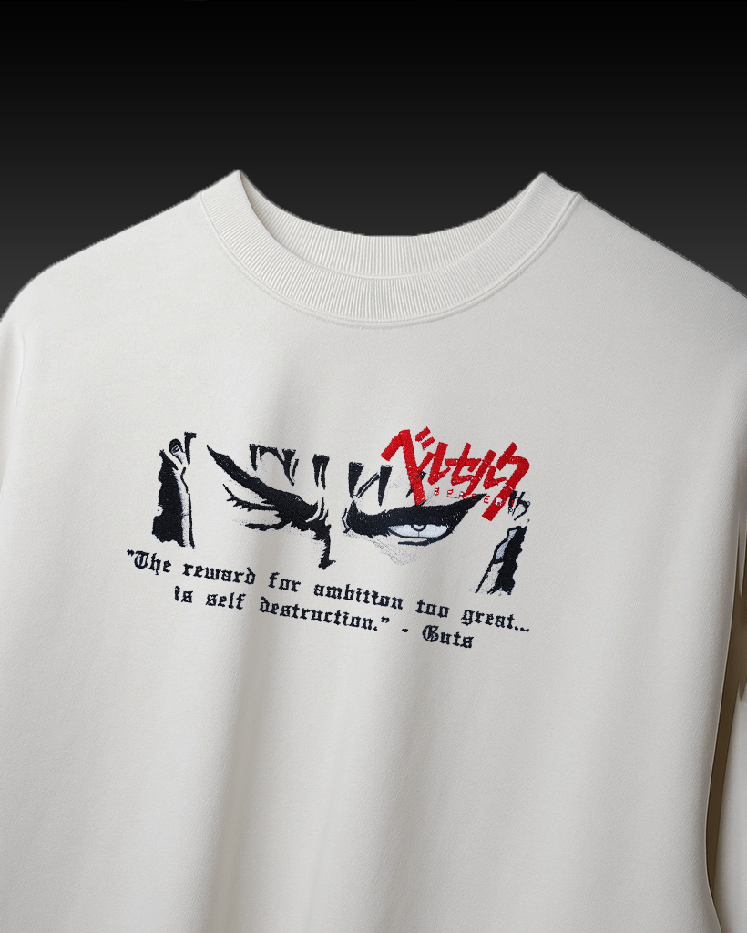 BERSERK EMBROIDERY OVER-SIZED T SHIRT