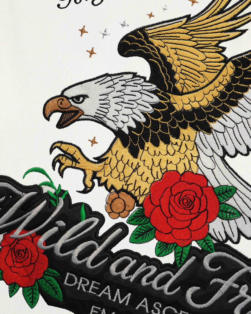 WILD EAGLE EMBROIDERED OVERSIZED HOODIE