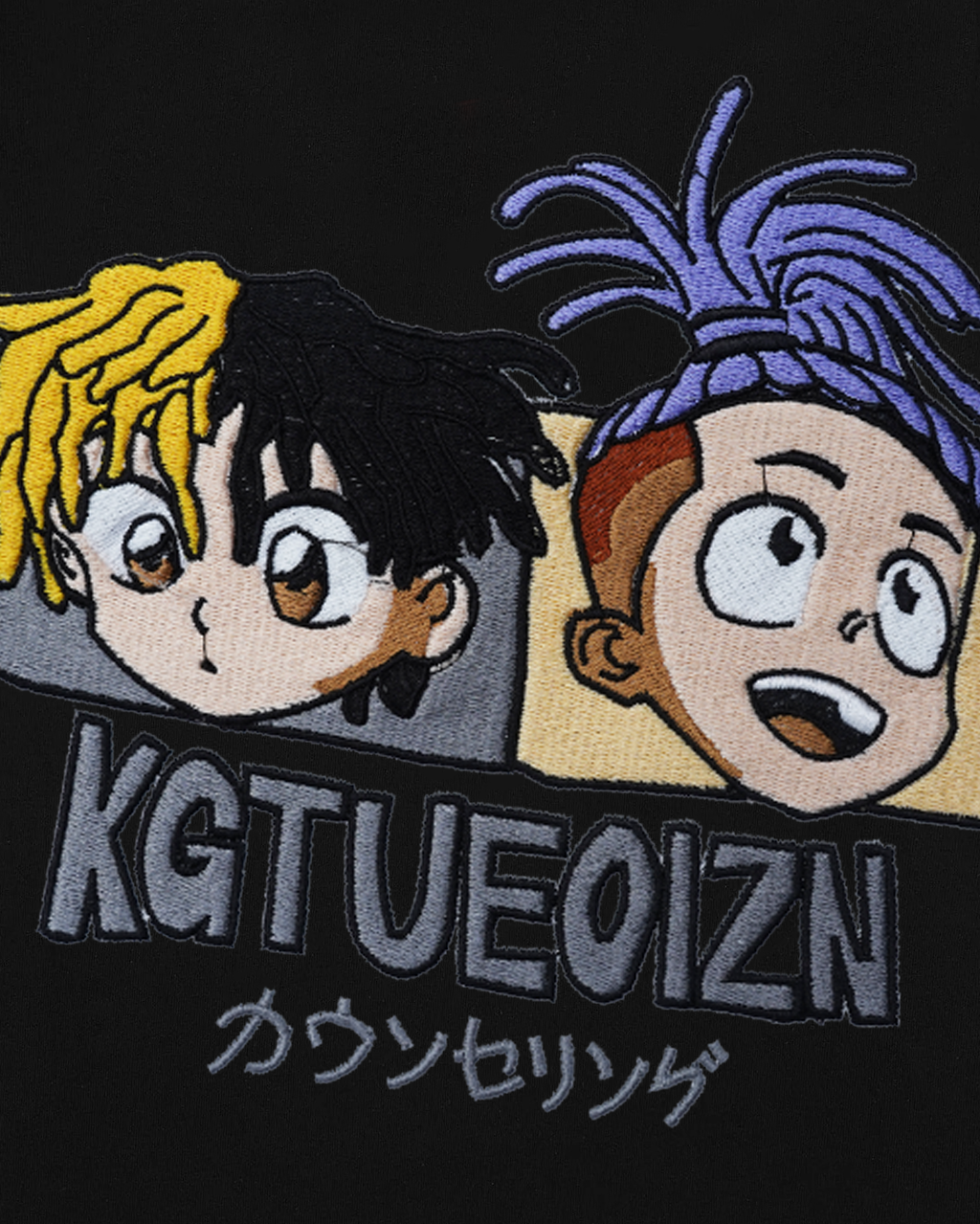 TWIN VIBES EMBROIDERY OVER-SIZED T SHIRT