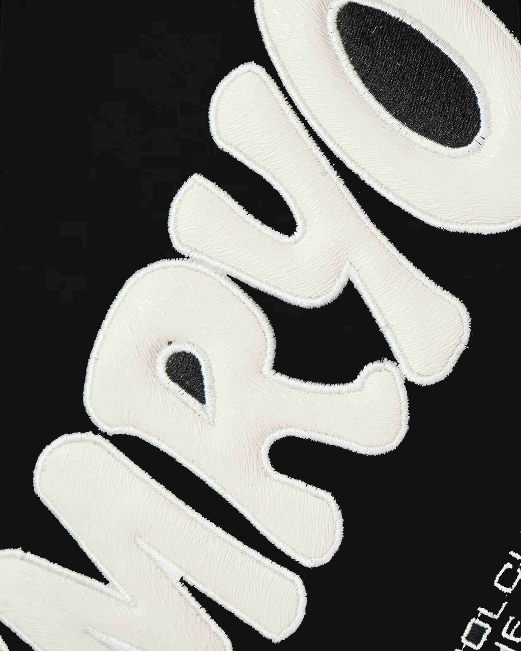 EMRYO LEATHER EMBROIDERED OVERSIZED HOODIE