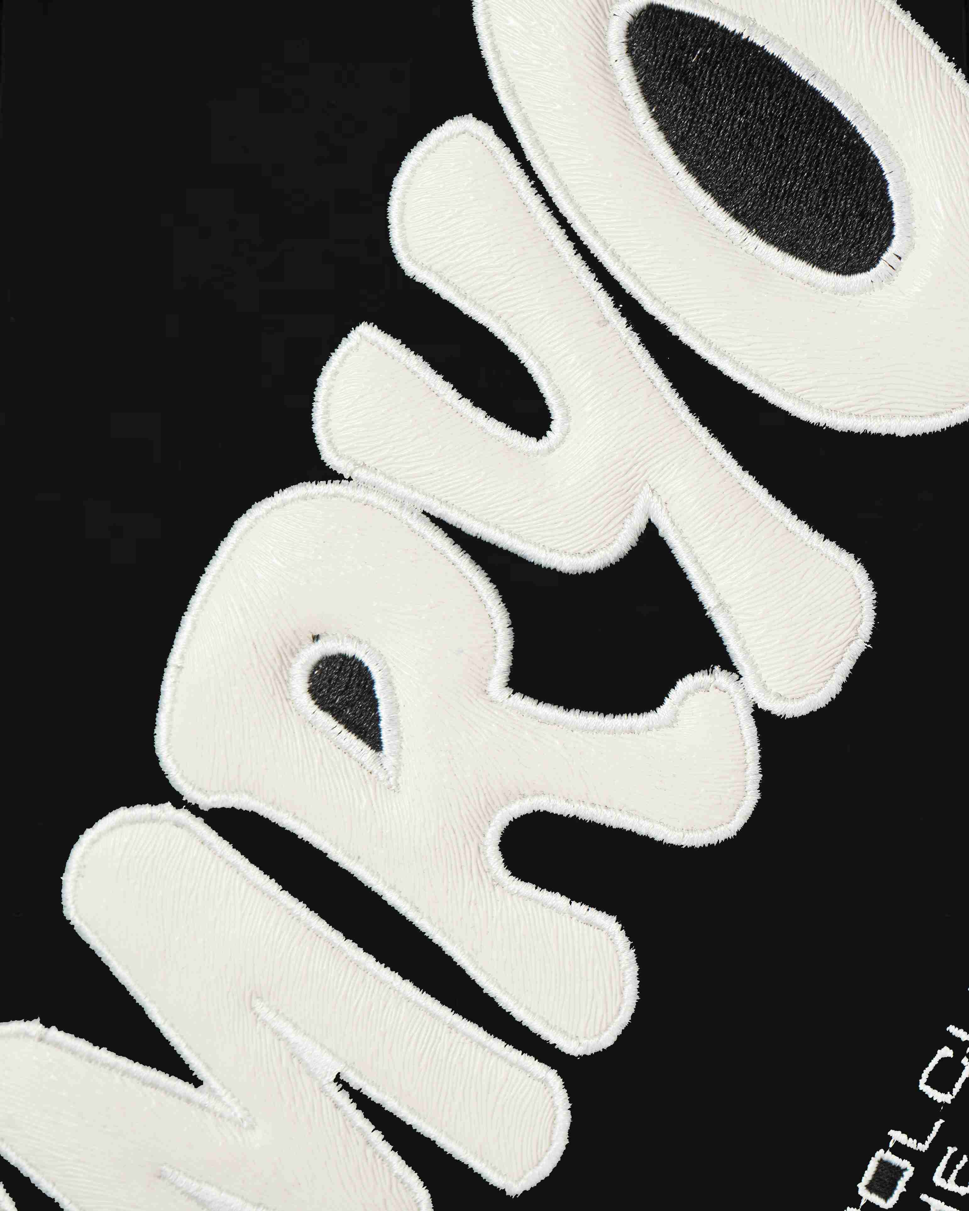 EMRYO LEATHER EMBROIDERED OVERSIZED HOODIE