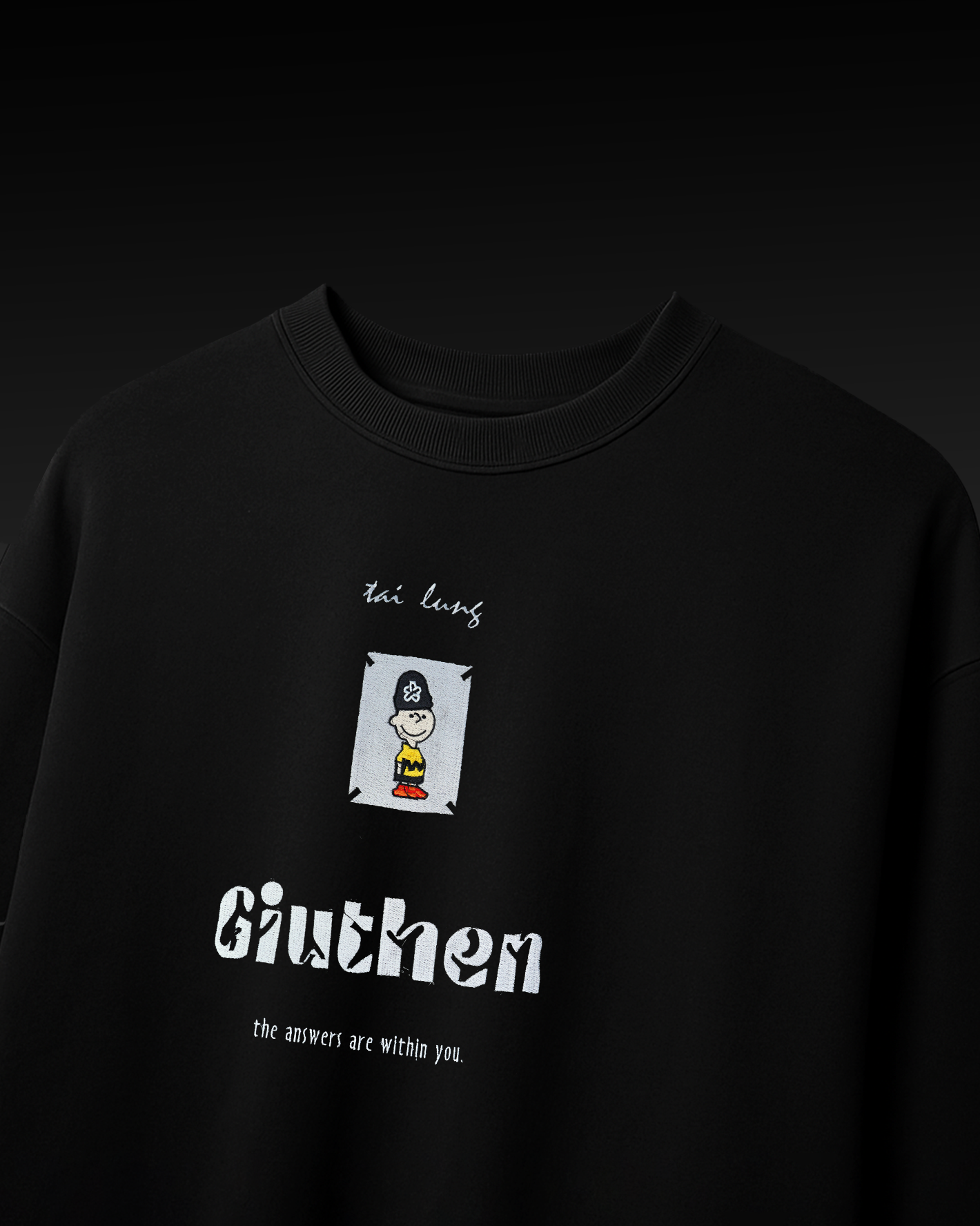 GIUTHEN EMBROIDERY OVER-SIZED T SHIRT