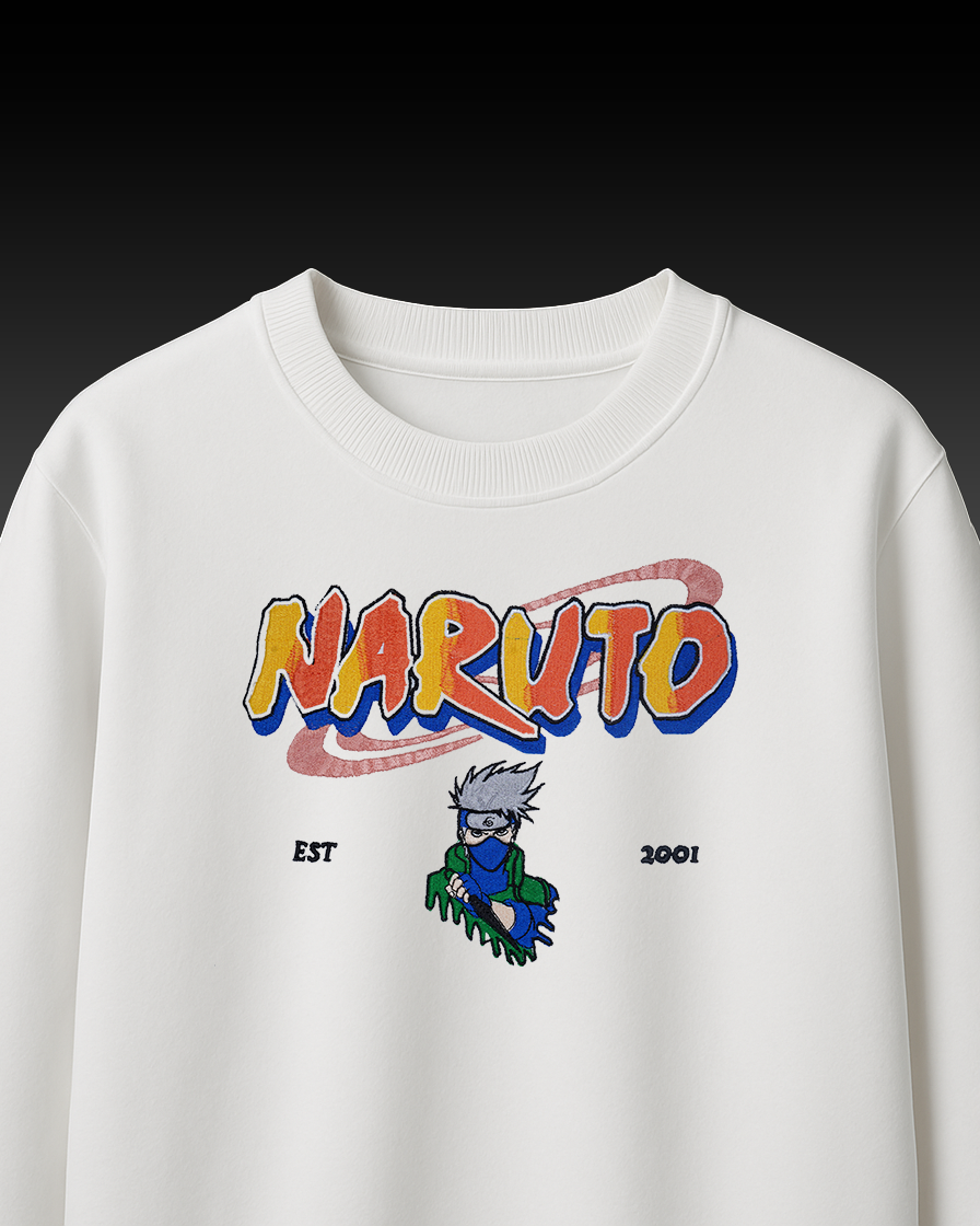 KAKASHI EMBROIDERY OVER-SIZED T SHIRT