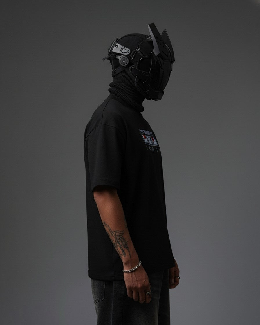 ITACHI EMBROIDERY OVER-SIZED T SHIRT