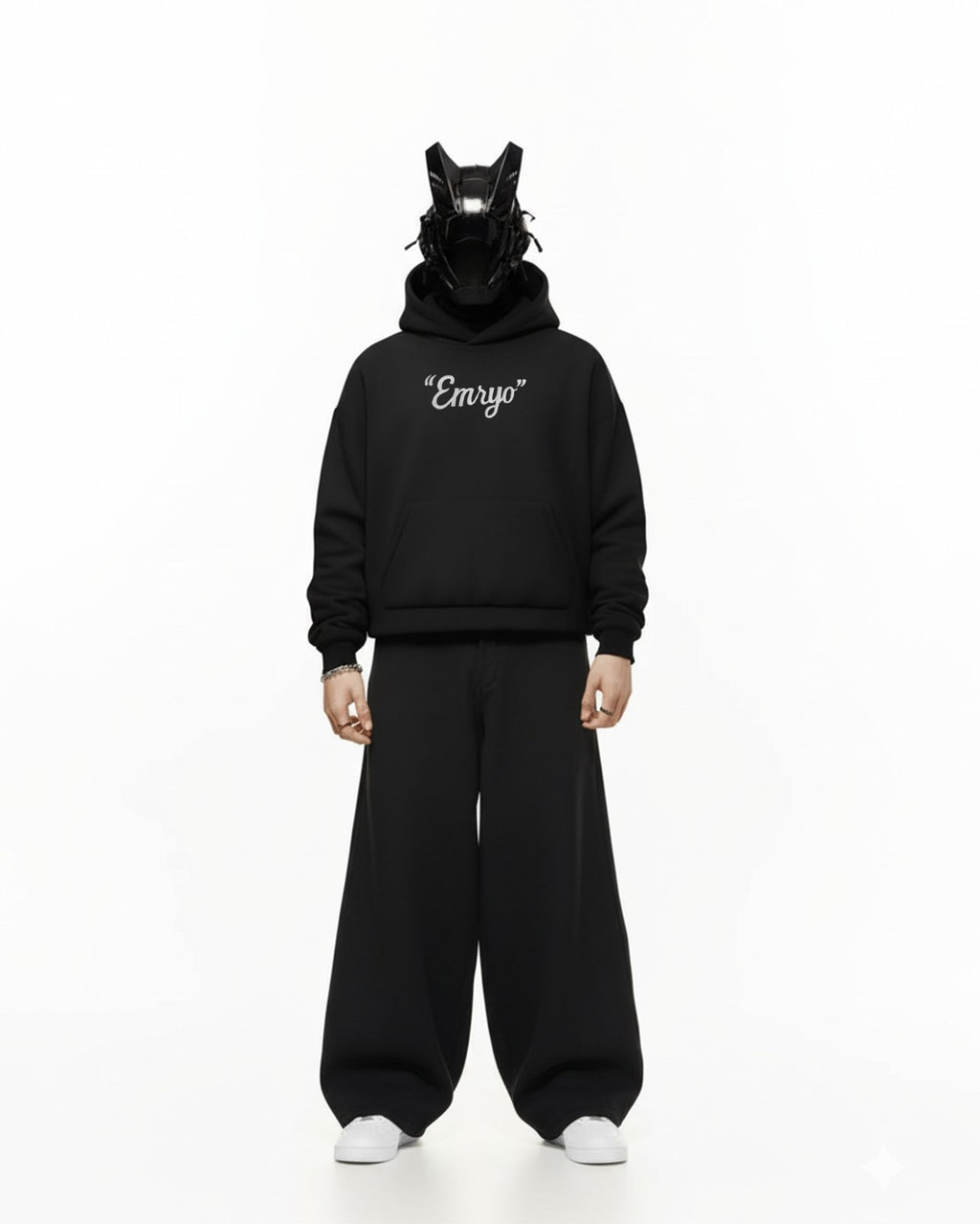 EMRYO 3D PUFF EMBROIDERED OVERSIZED HOODIE