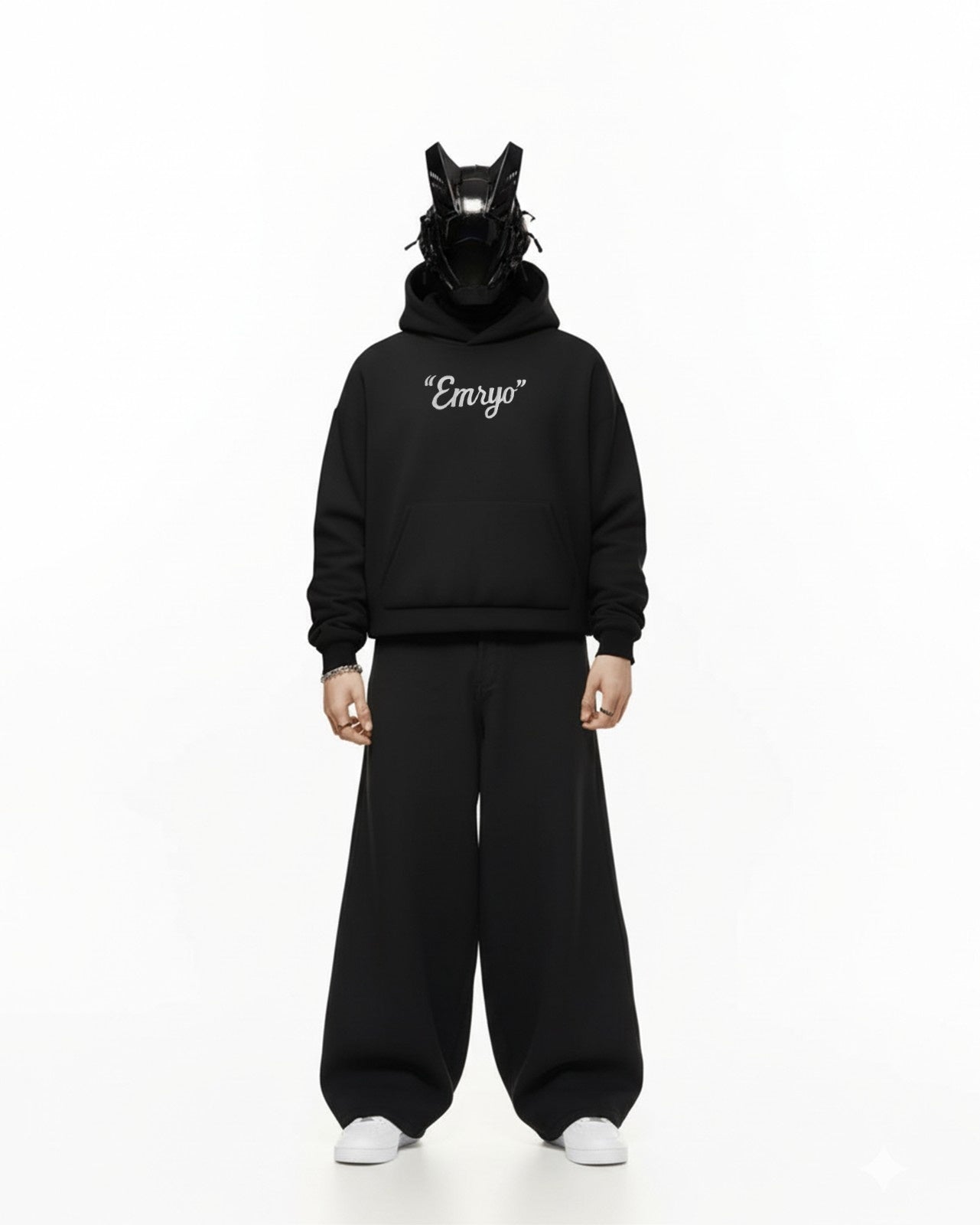 EMRYO 3D PUFF EMBROIDERED OVERSIZED HOODIE