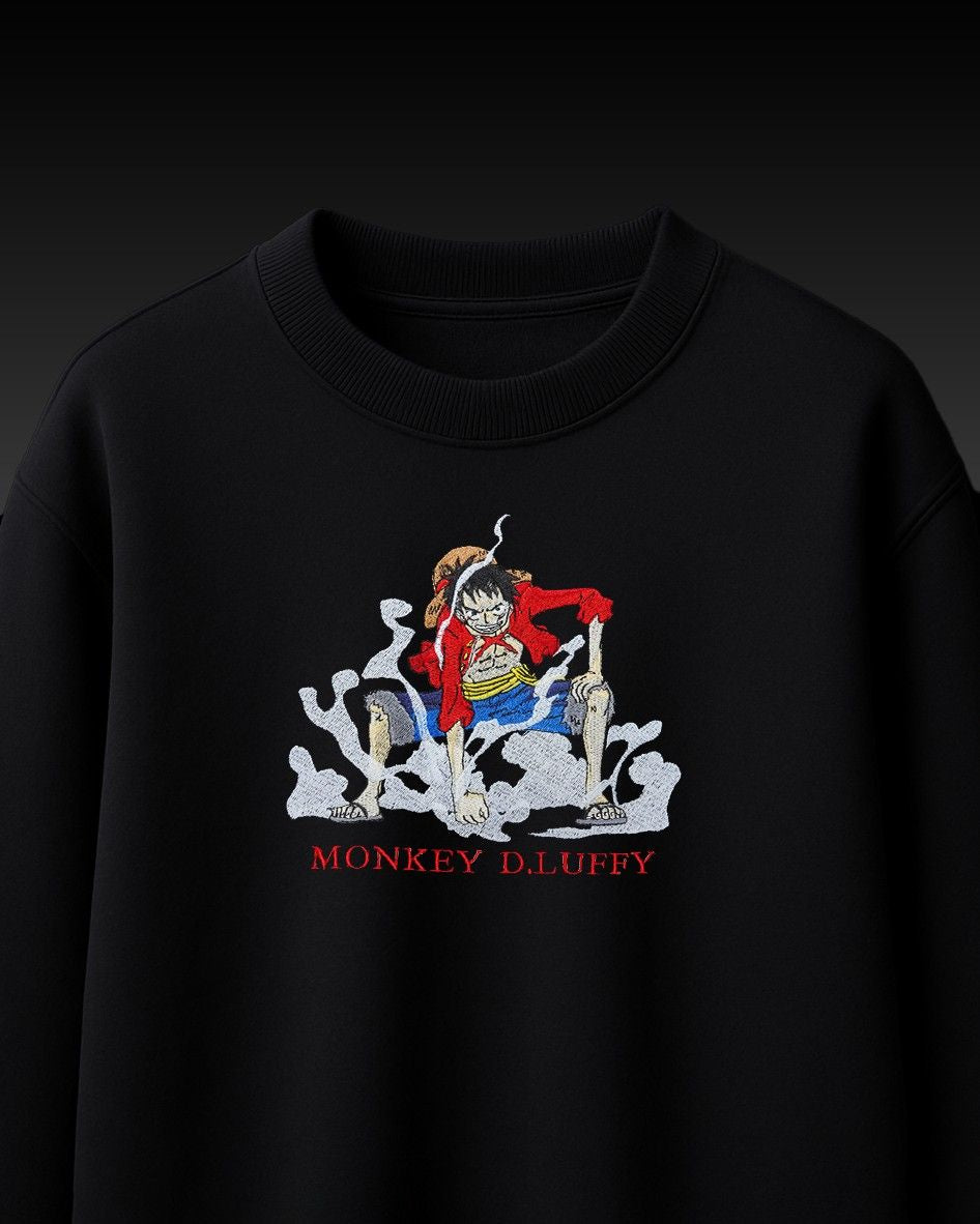 Luffy Embroidery Over-Sized T Shirt